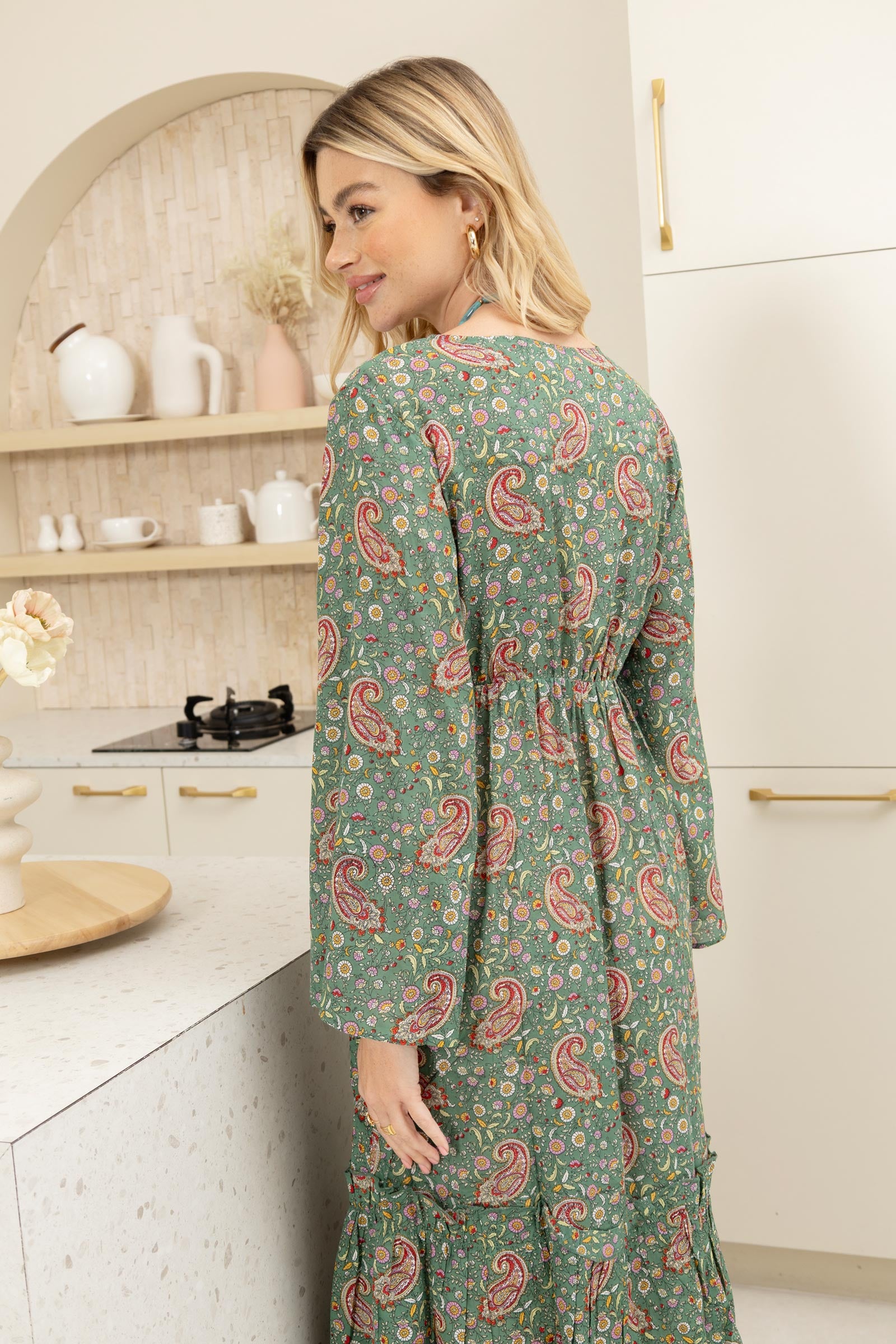 Bohera Yevennia Wrap Over Long Dress