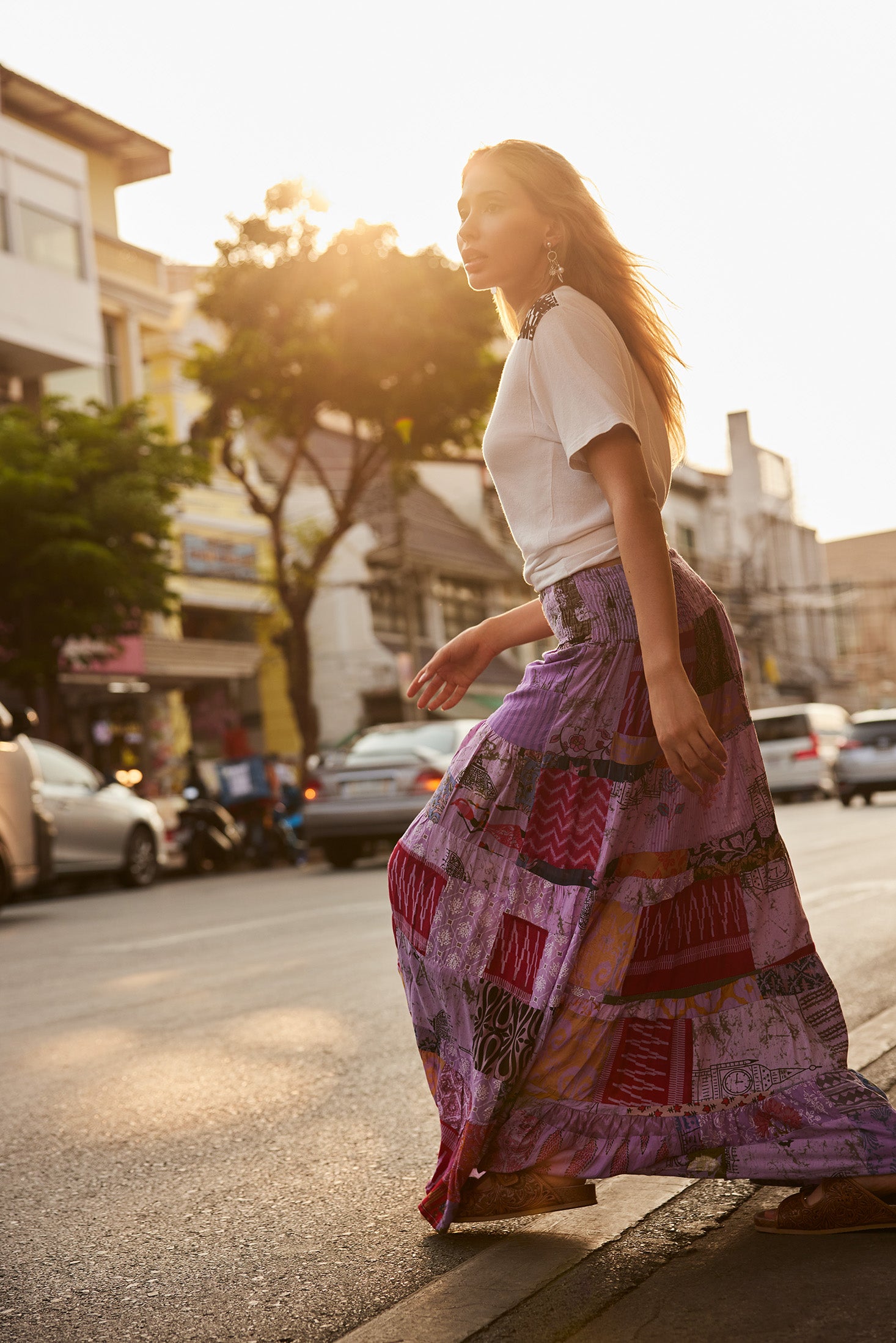 Love's Patchwork Skirt In Multicolor