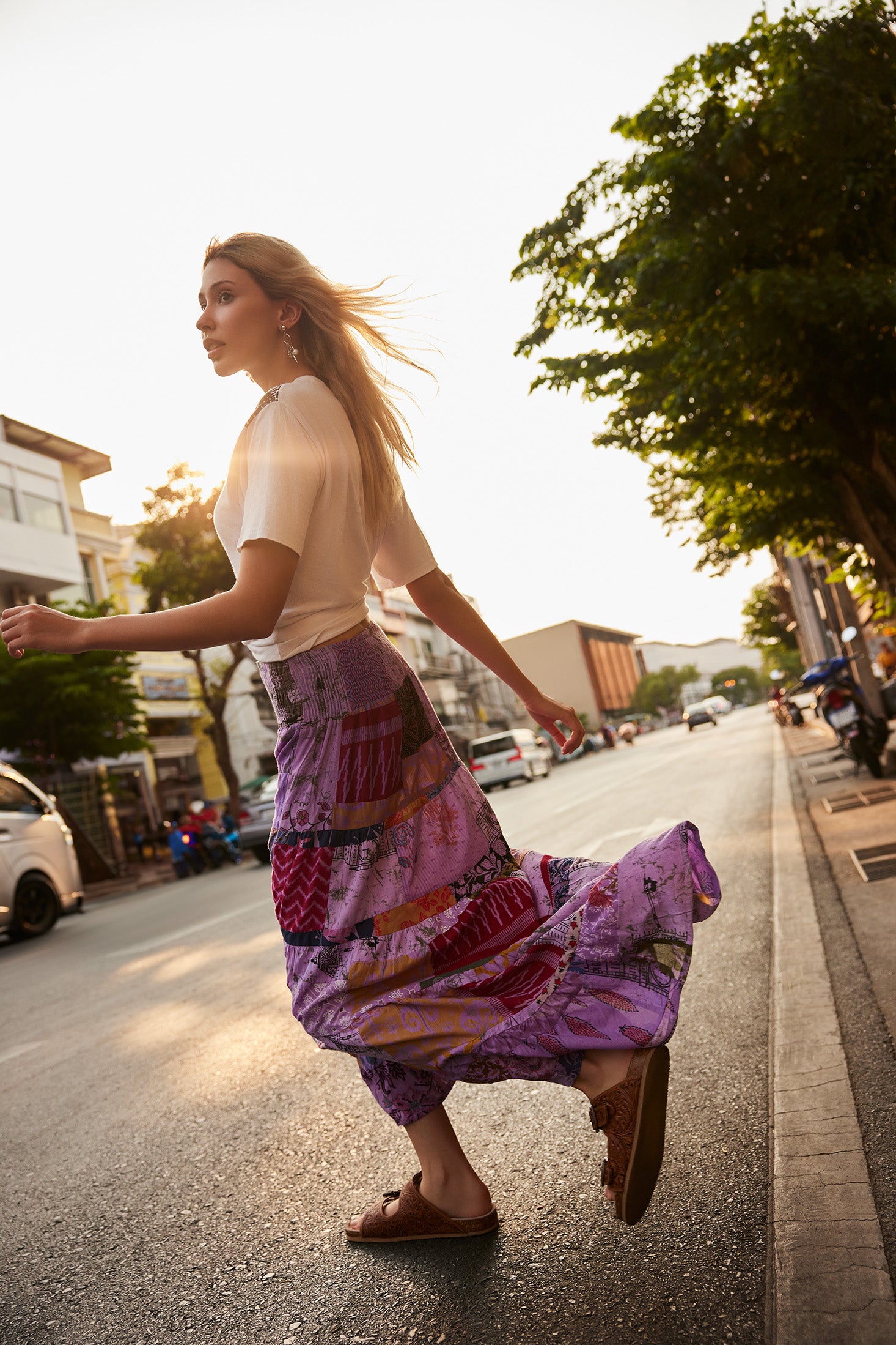 Love's Patchwork Skirt In Multicolor
