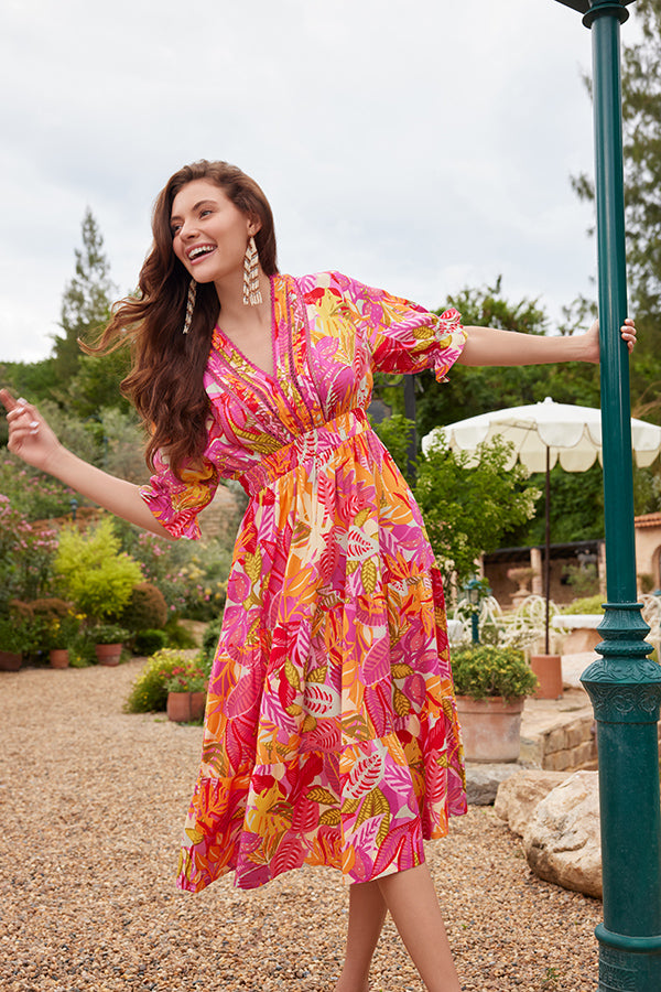 Empress Flourish Dress In Multicolor
