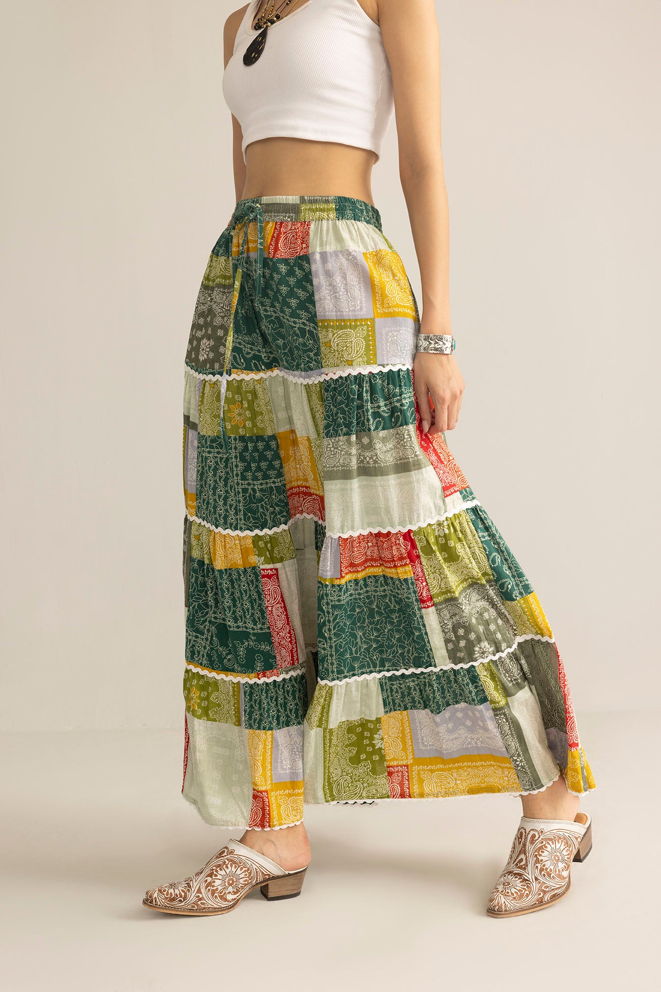 Junebug Patchwork Skirt in Vintage Mix