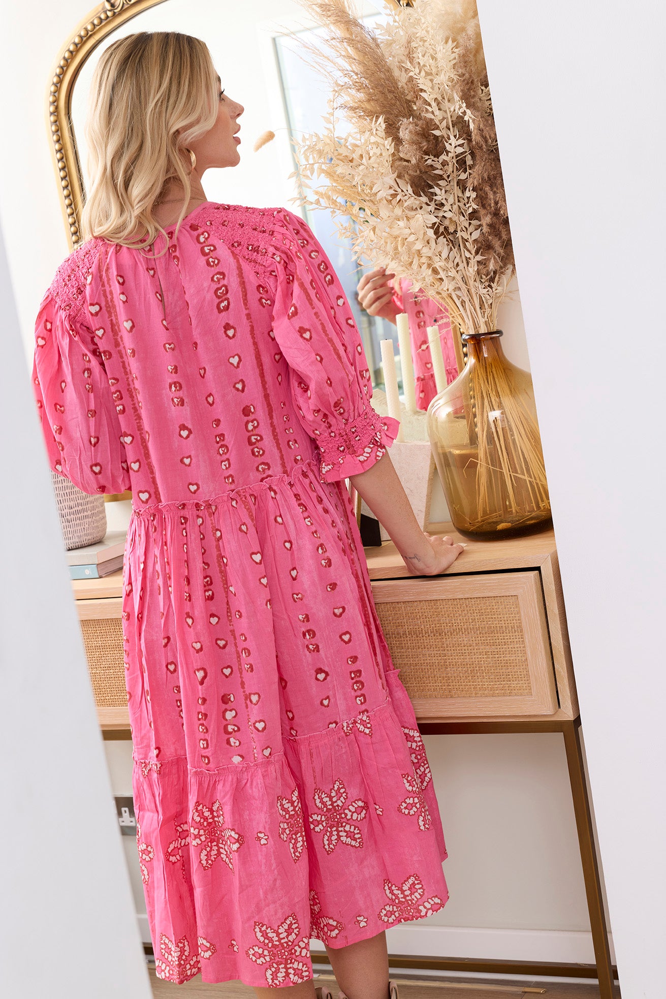 Gypsy Heart Dress in Poppy Red