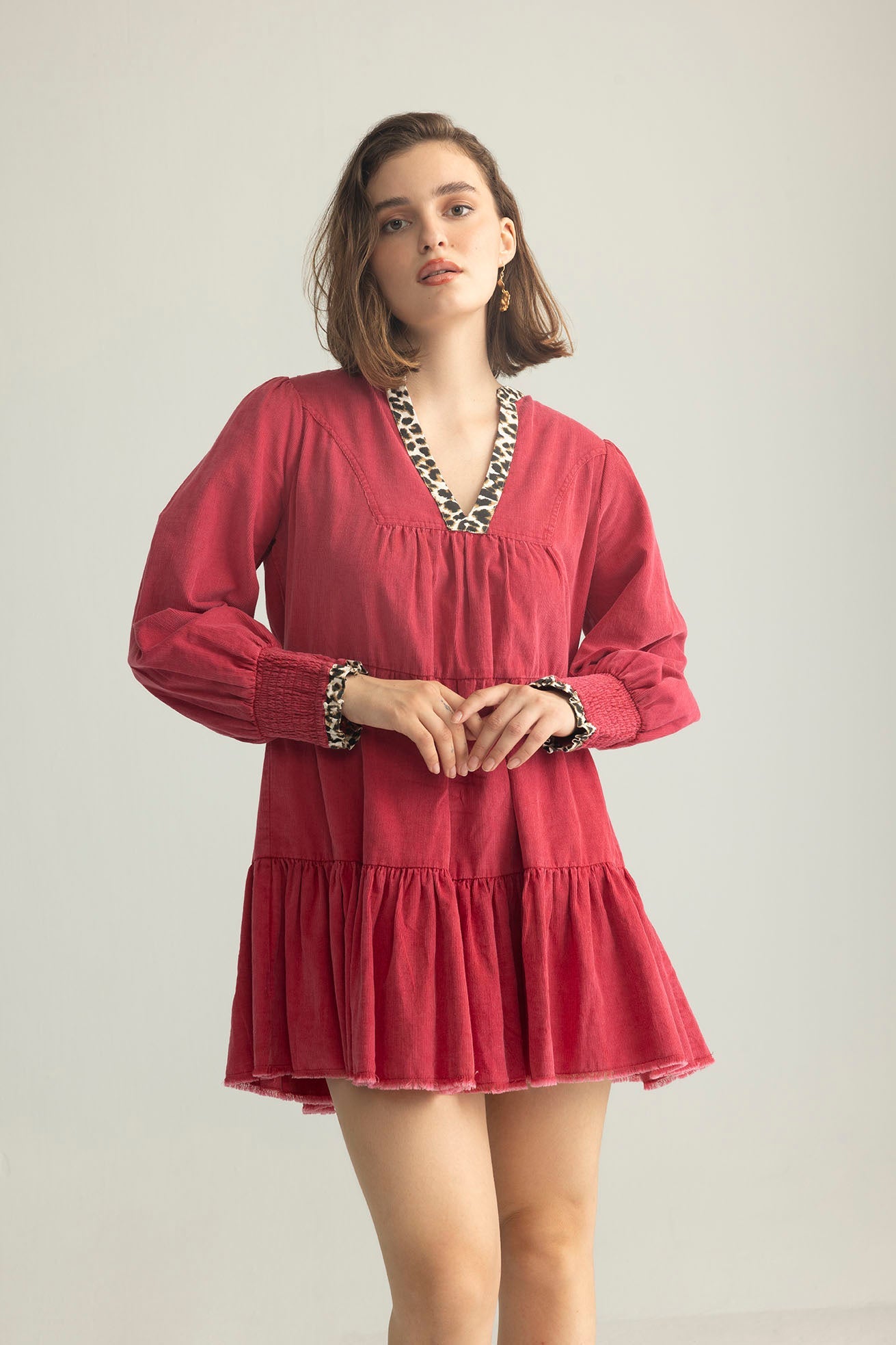 pink corduroy dress Pink Prowler Corduroy Dress in Panther Pink