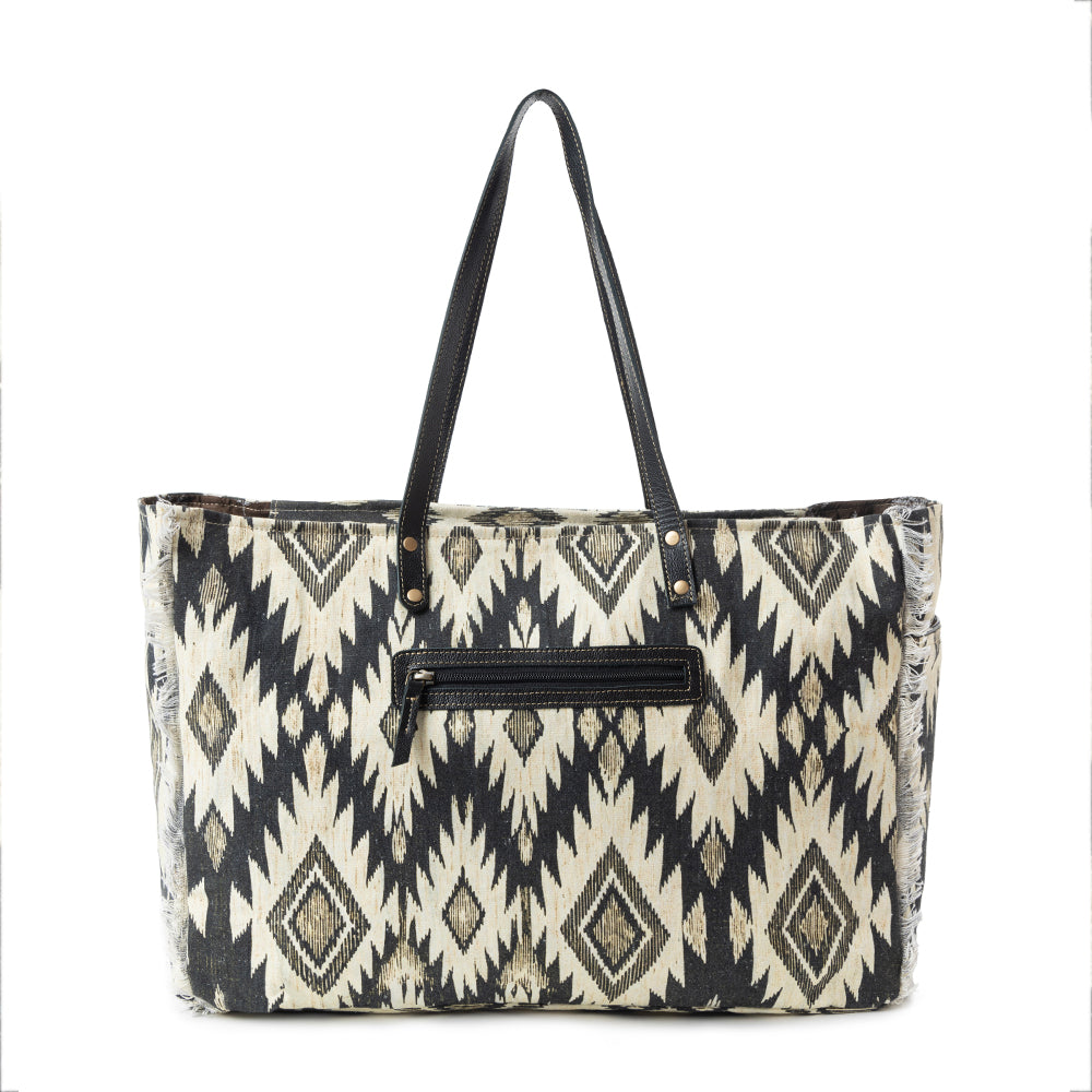 Tribal Spirit Adventure Weekender Bag In Black & White