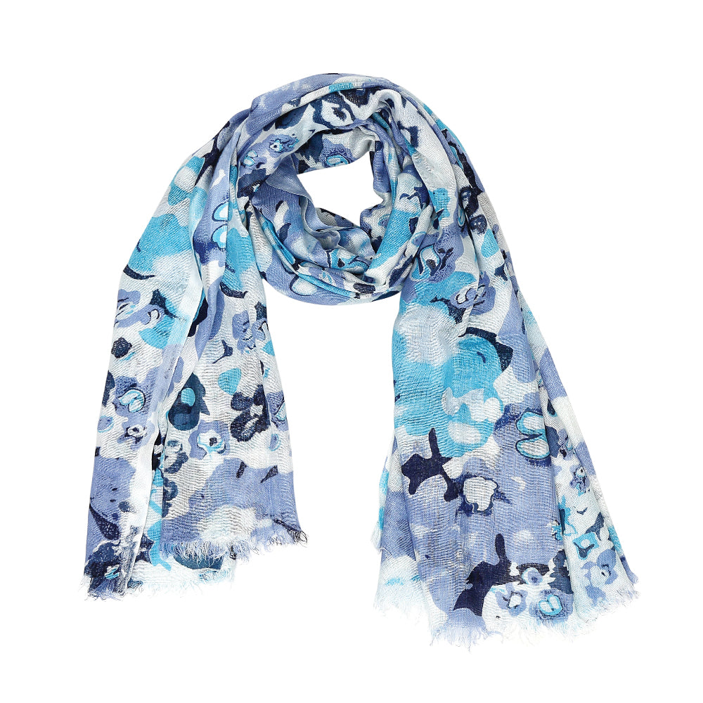 Abstract Blue Scarf - Myra Bags