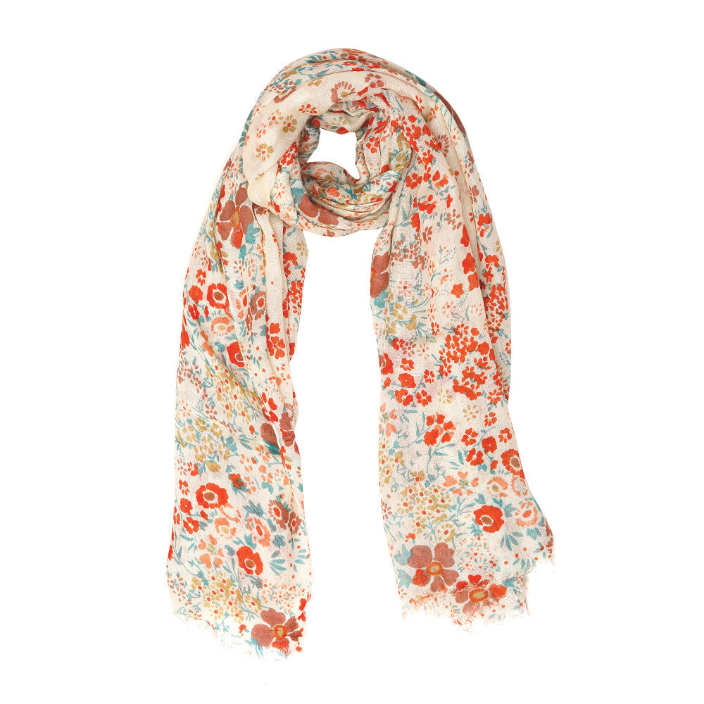 Floral Print Scarf - Myra Bags
