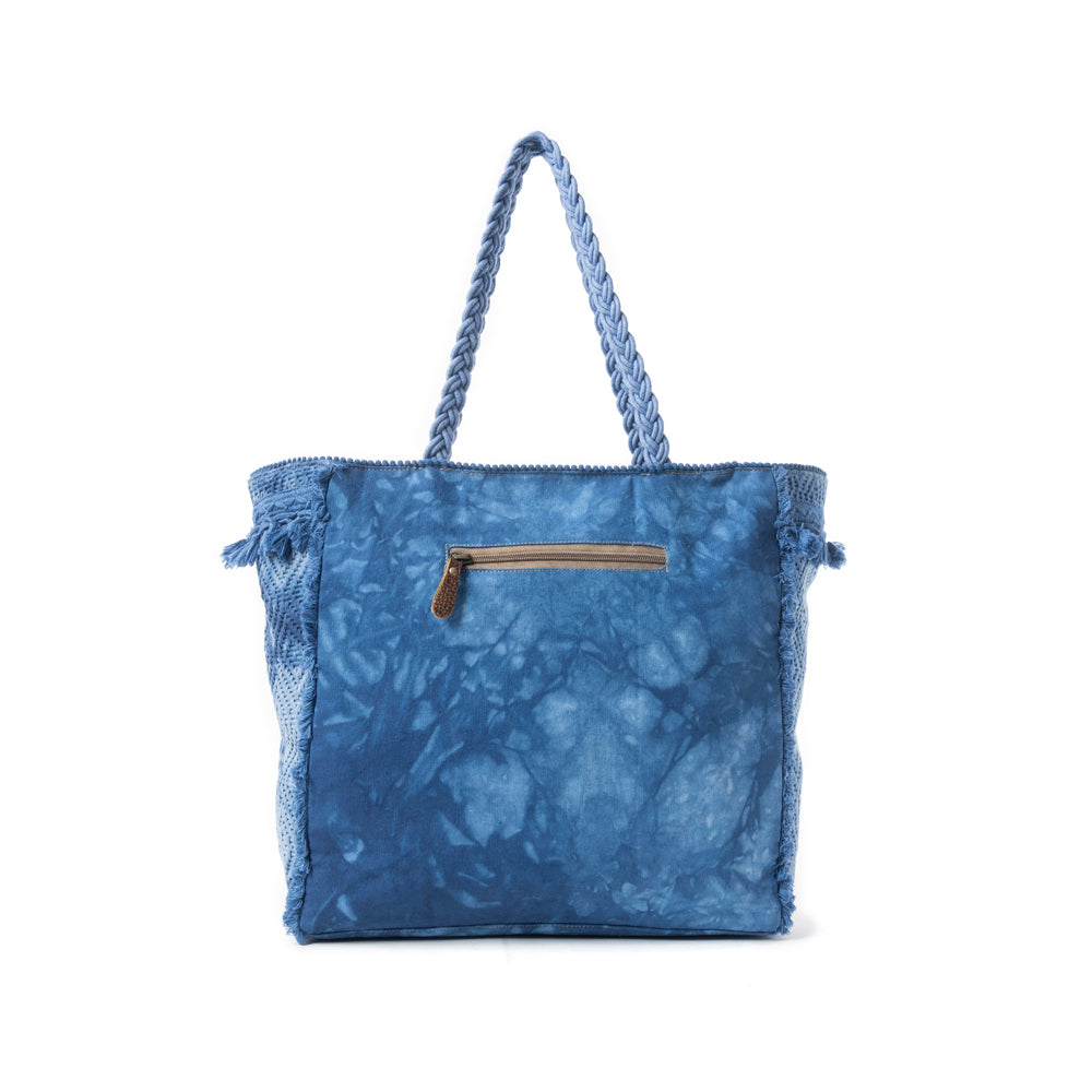 Azure Tribal Tassel Tote Bag - Myra USA