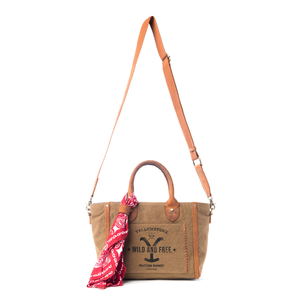 Yellowstone Montana Amber CrossBody Bag with Scarf