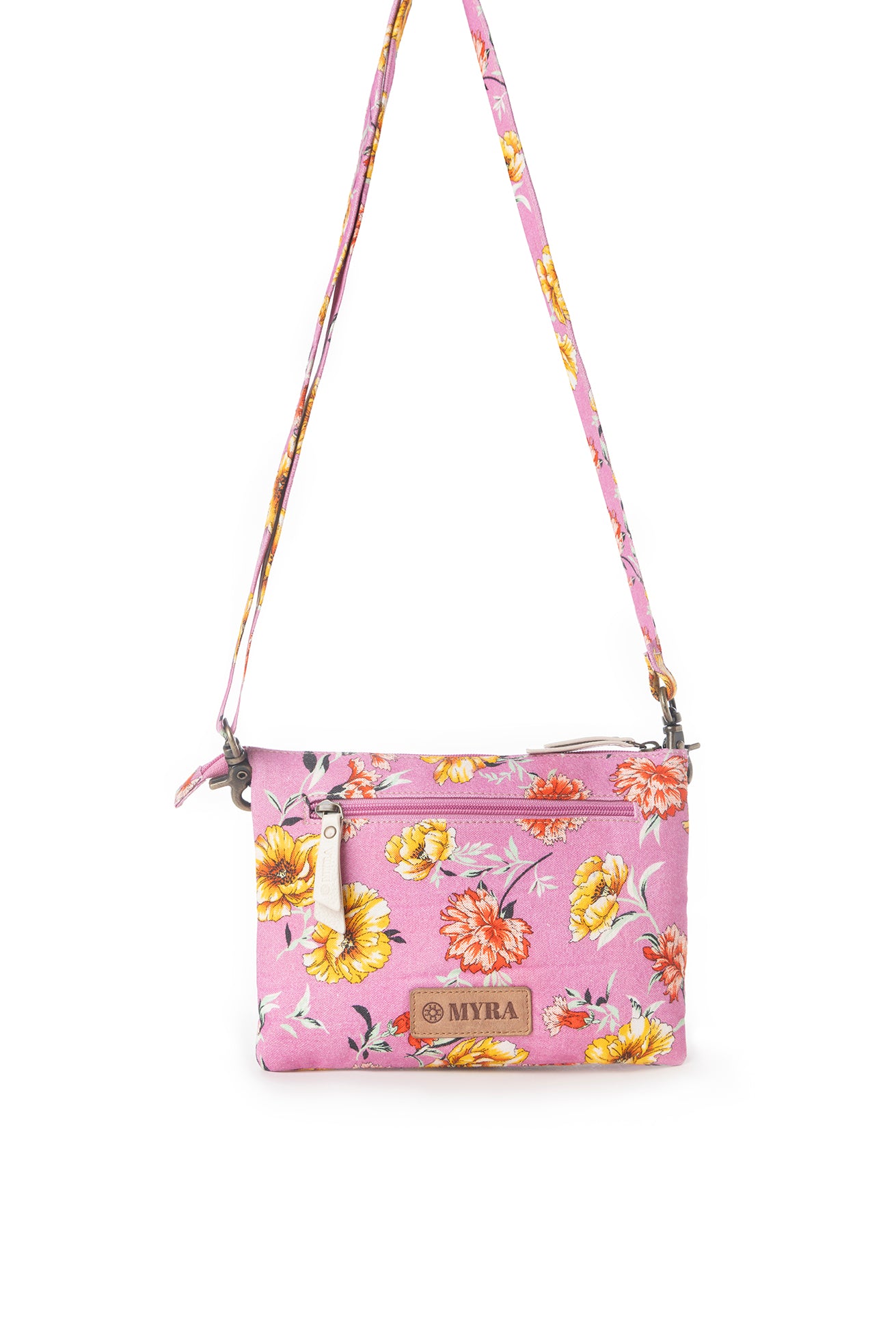 Myra Florabelle Crossbody Bag in Peach Summer