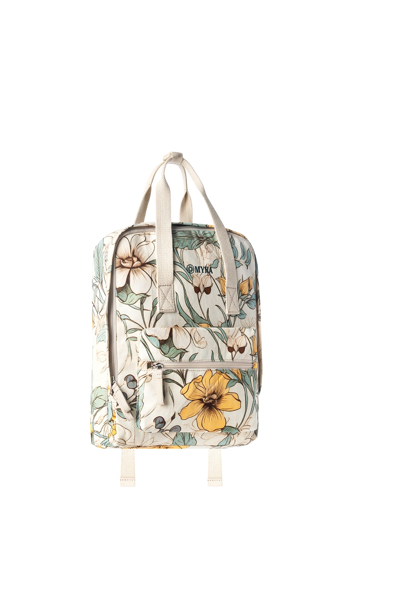 Myra Pine Meadow Cotton & Leather Crossbody Bag in Ivory