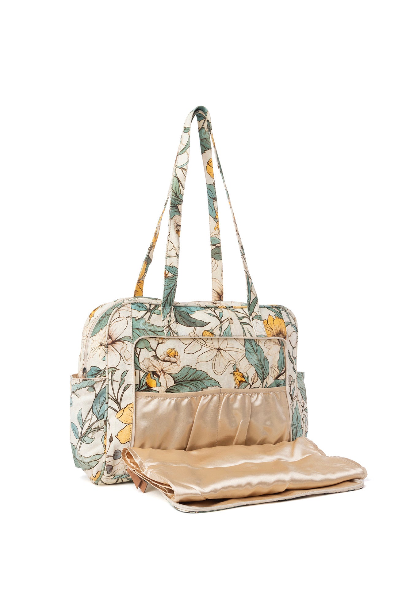 Myra Sunnyfield Cotton Diaper Bag in Ochre Fern