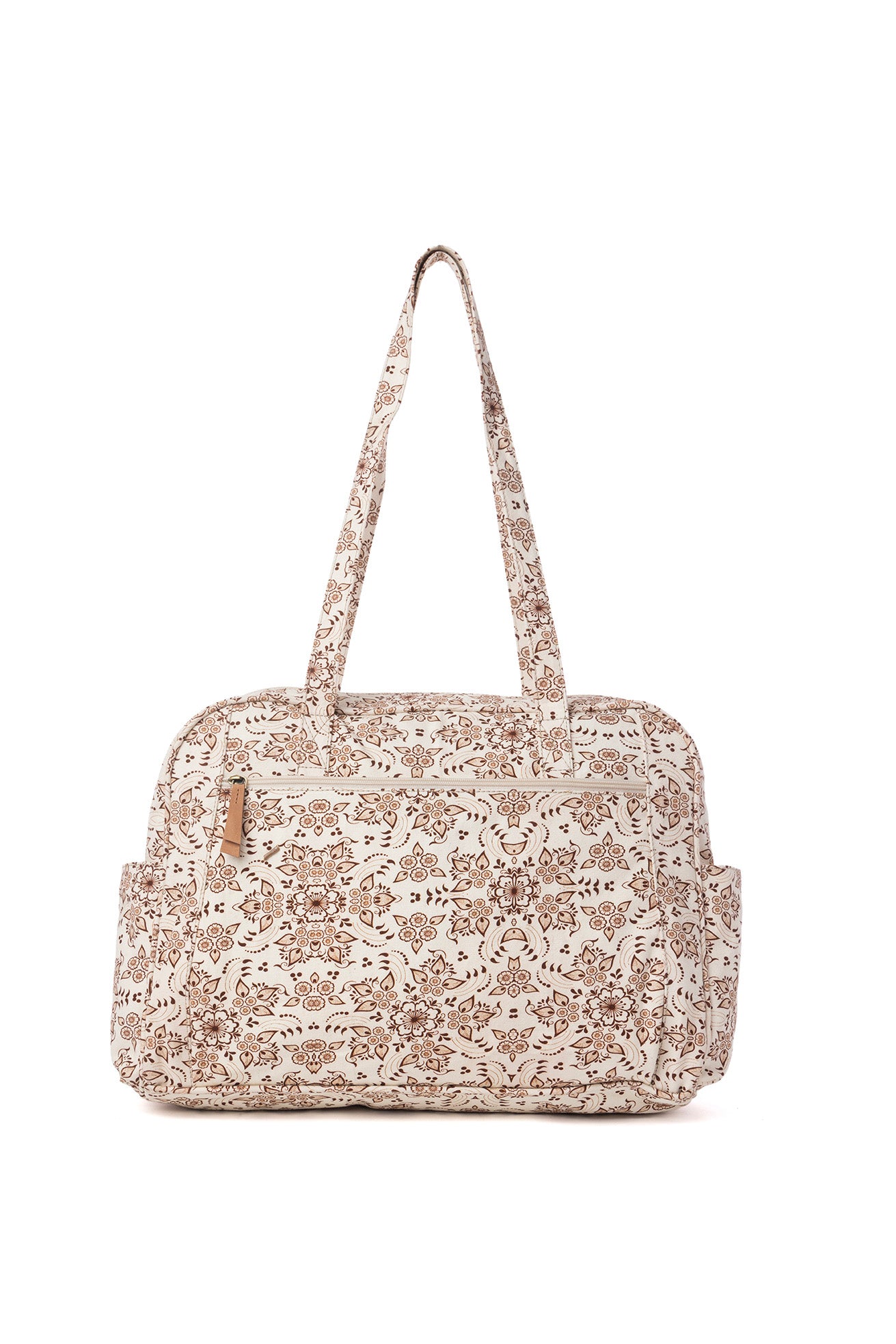 Myra Sunnyfield Cotton Diaper Bag in Mocha Beige