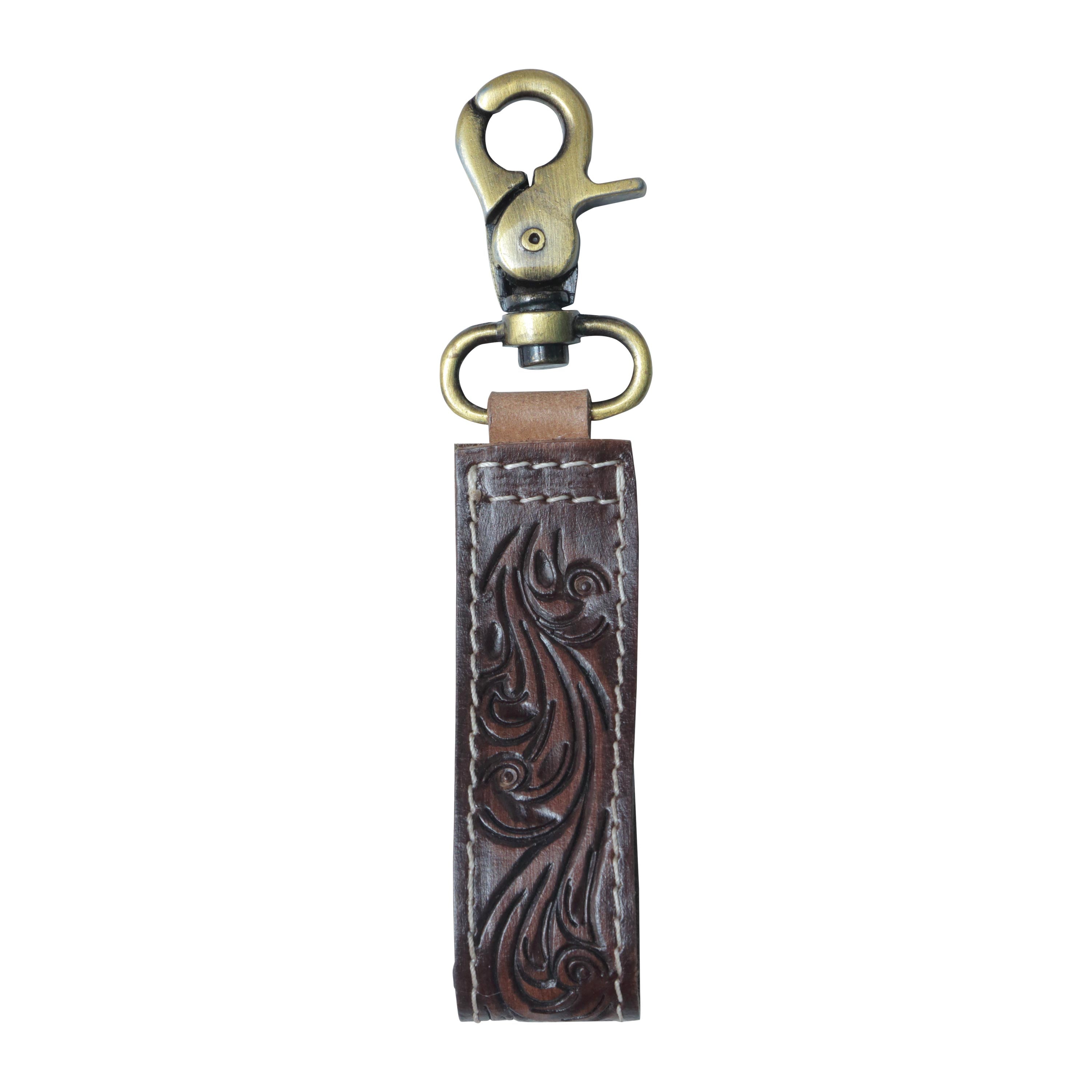 Brown Waves Key Fob