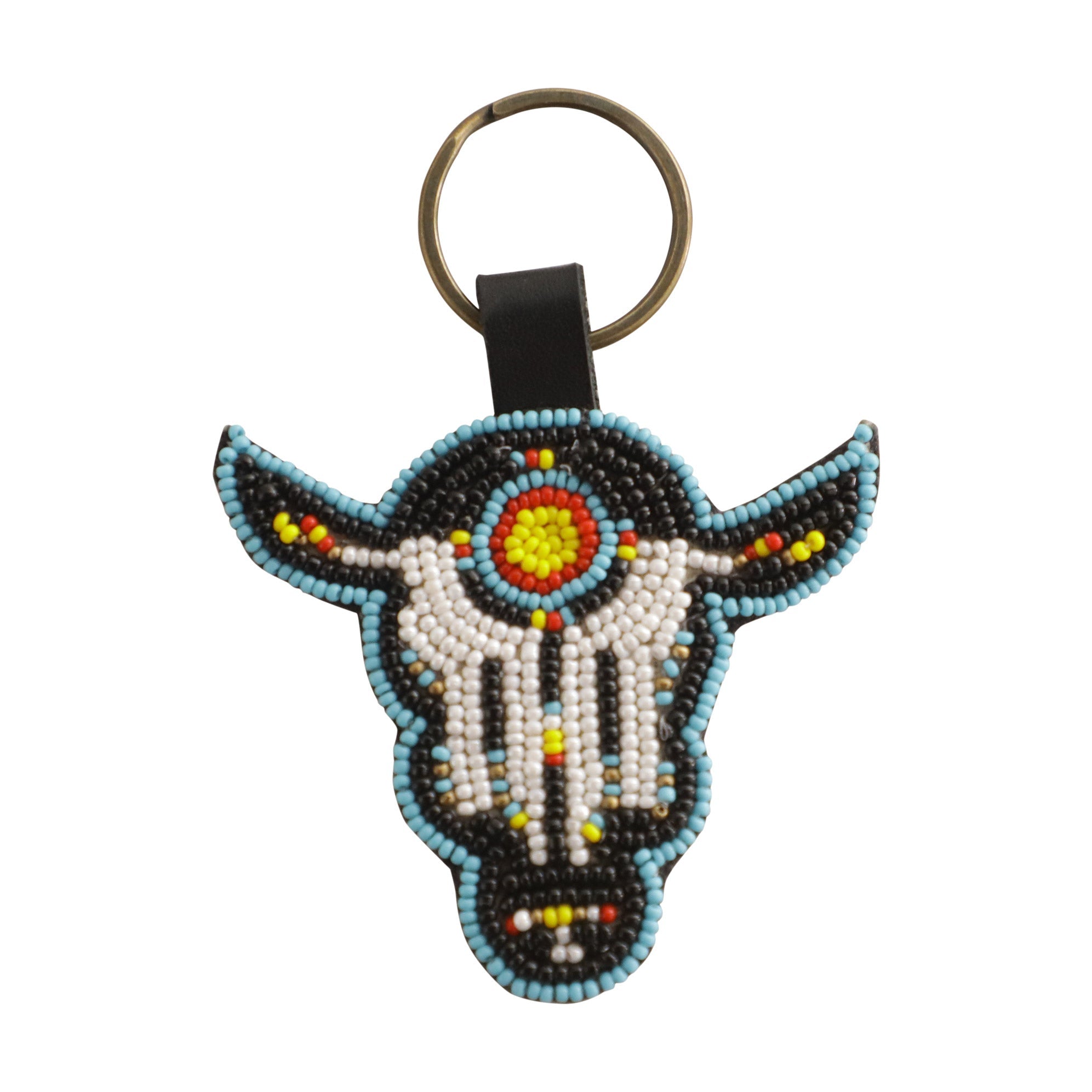 Antique Bull Face Key Fob