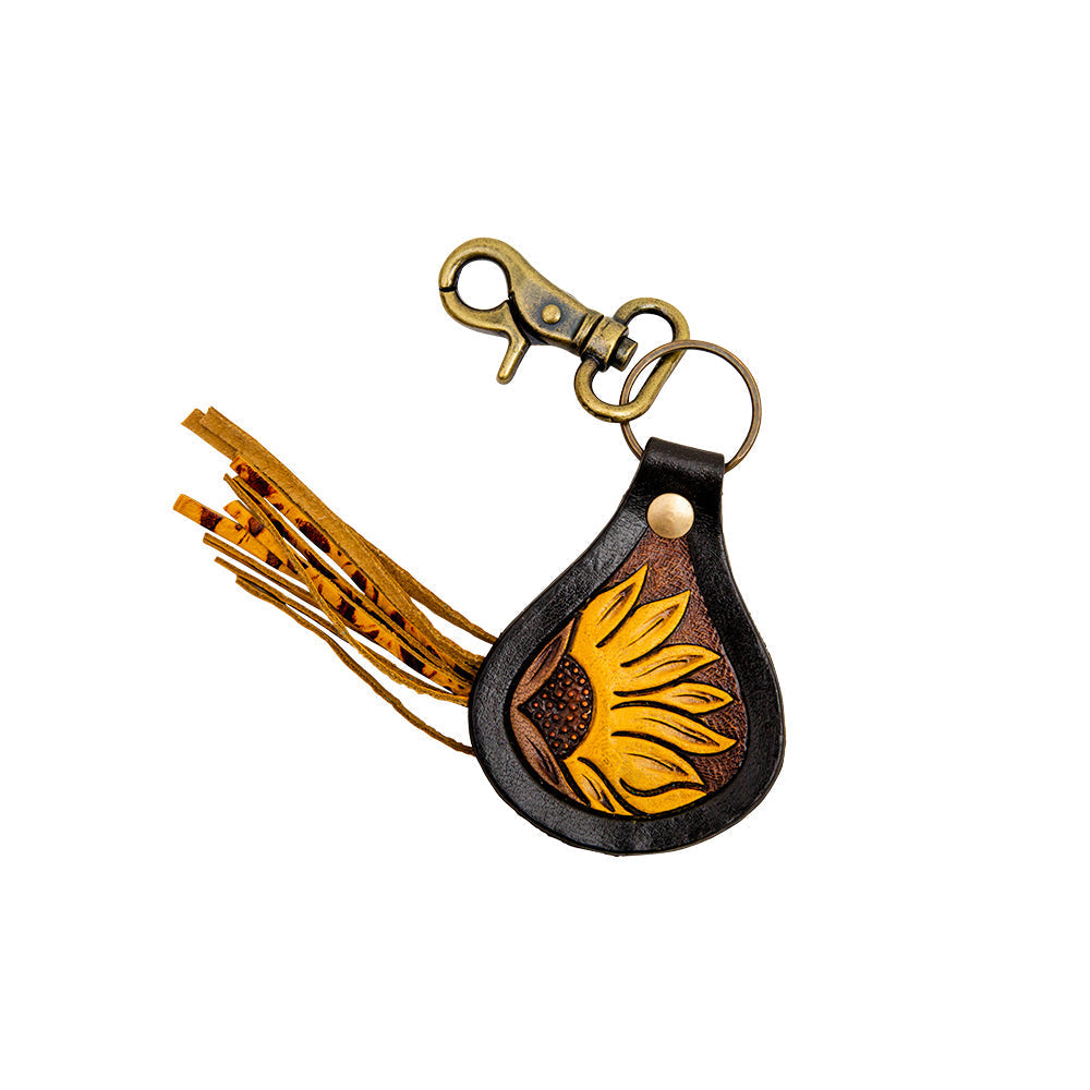 Key Wey Hand-Tooled Leather Keyfob