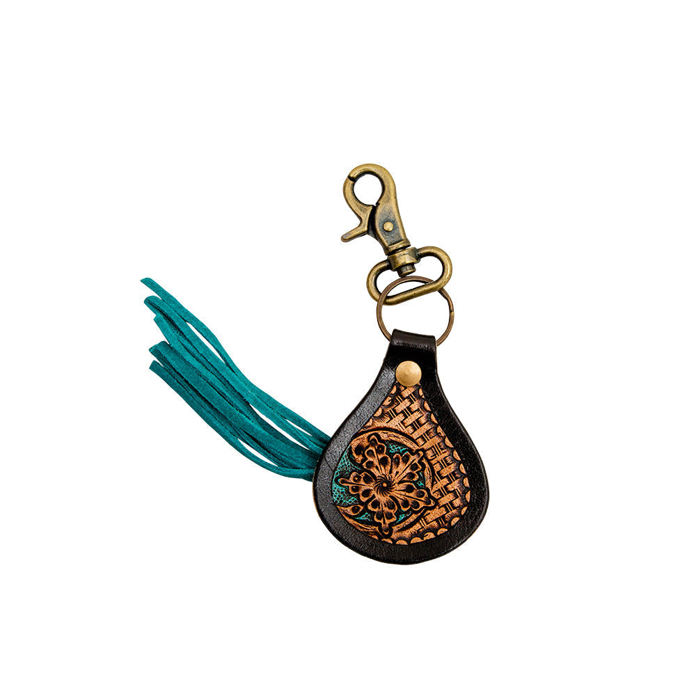 Chaloo Hand-Tooled Leather Keyfob