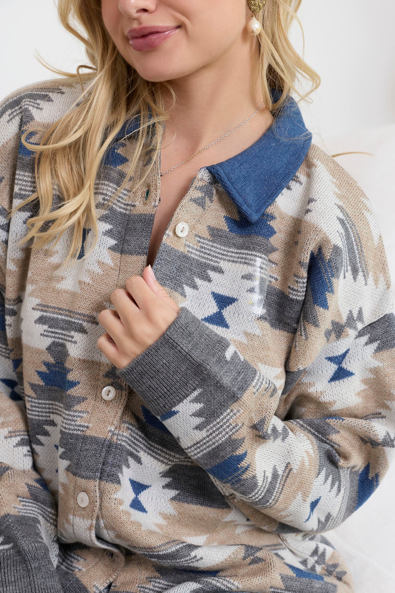 Raign Button Front Shacket Sweater - Myra USA