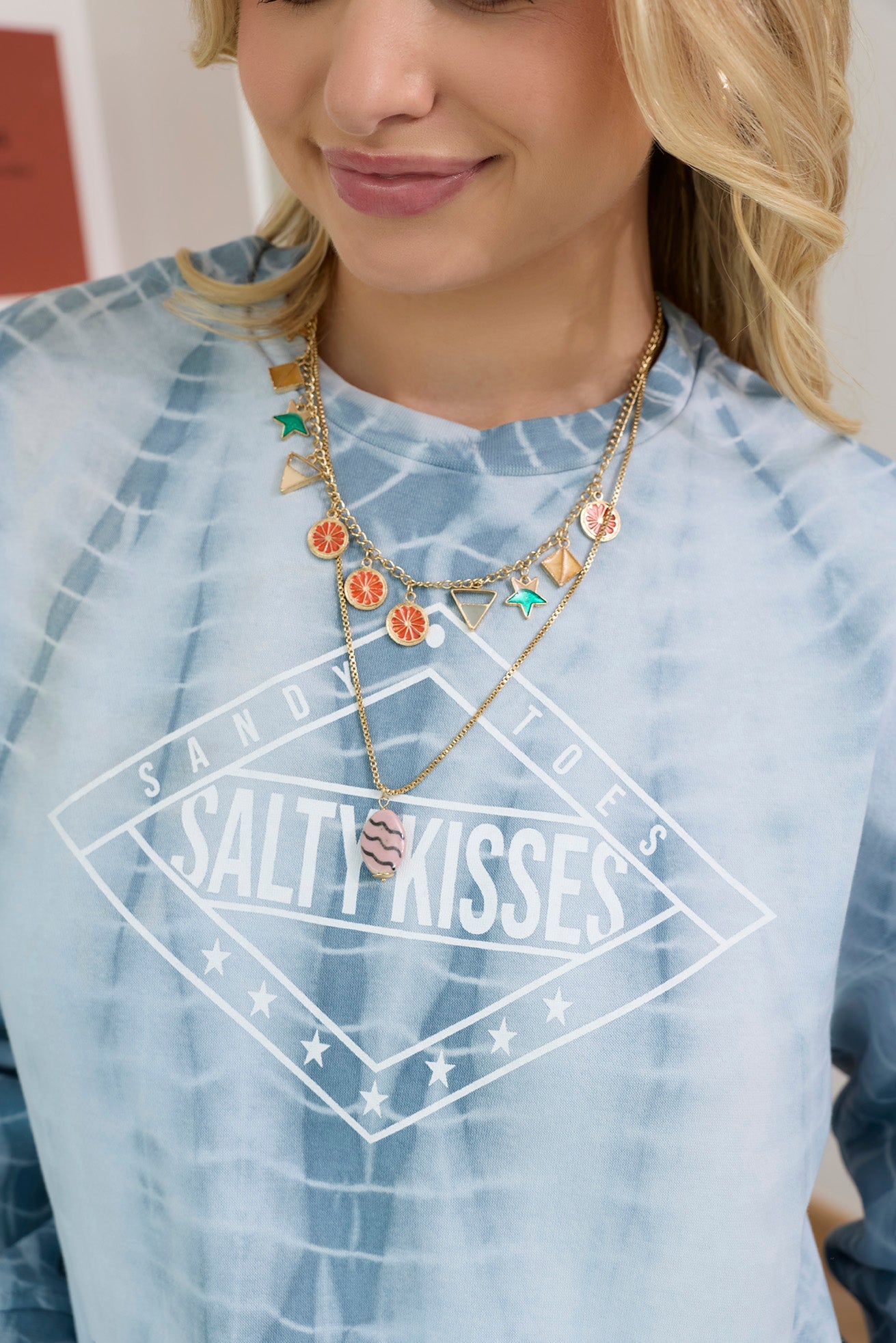 Salty Kisses Tie Died Oversized Sweatshirt - Myra USA