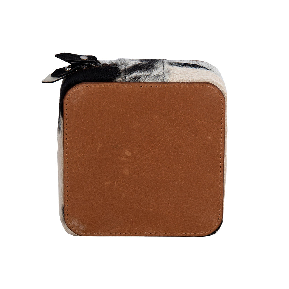 Tilly Bluff Square Hair-on Hide Jewelry Box