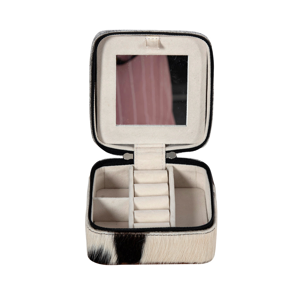 Tilly Bluff Square Hair-on Hide Jewelry Box