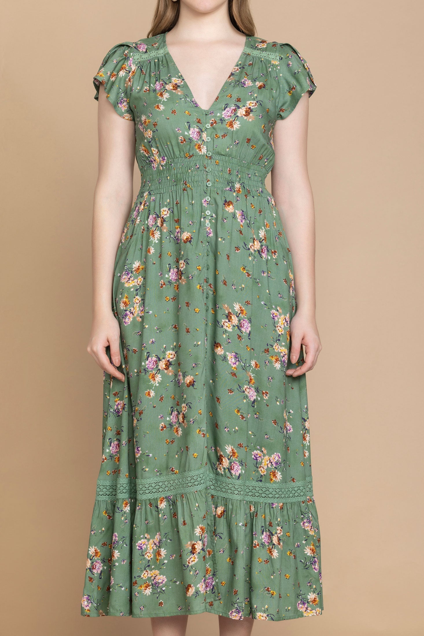 Carletina Floral Smocking Dress