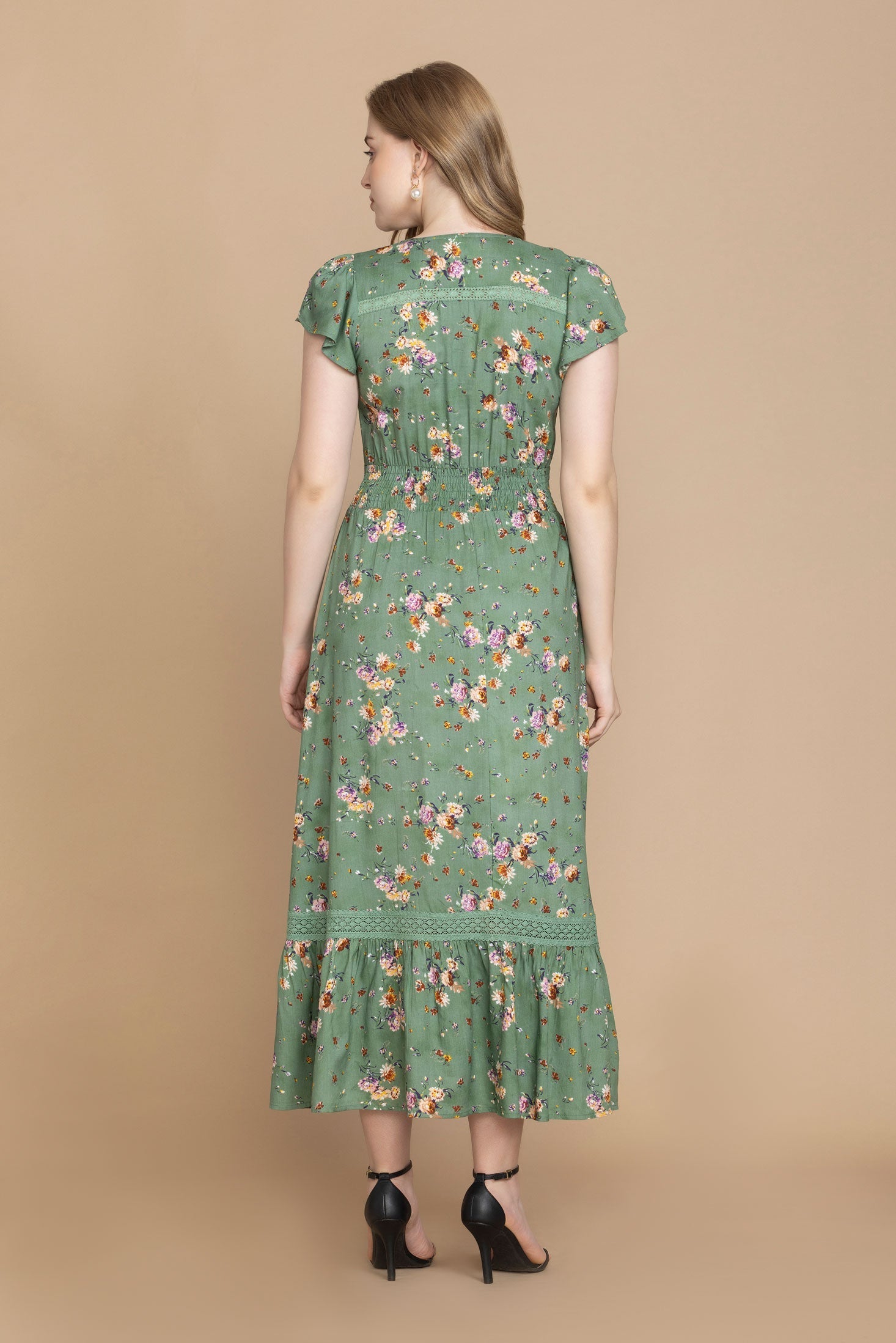 Carletina Floral Smocking Dress