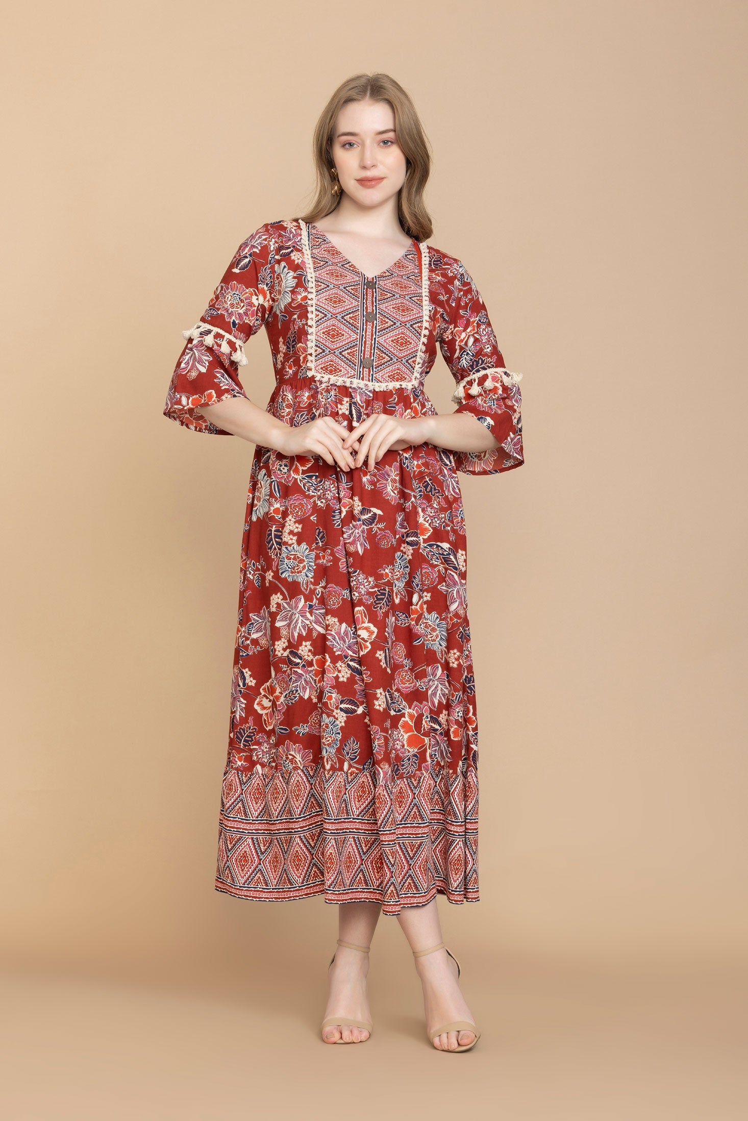 Kambry Floral Print Maxi Dress
