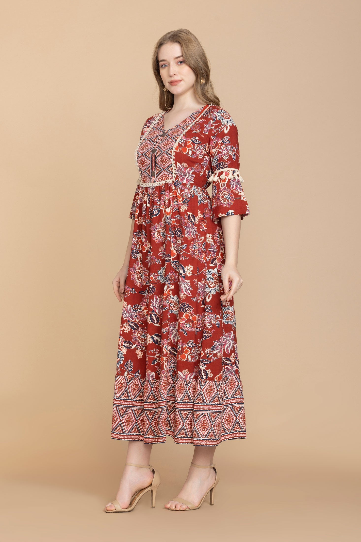 Kambry Floral Print Maxi Dress
