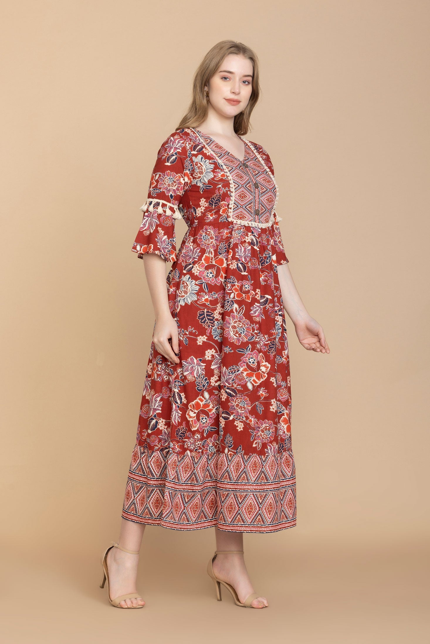 Kambry Floral Print Maxi Dress