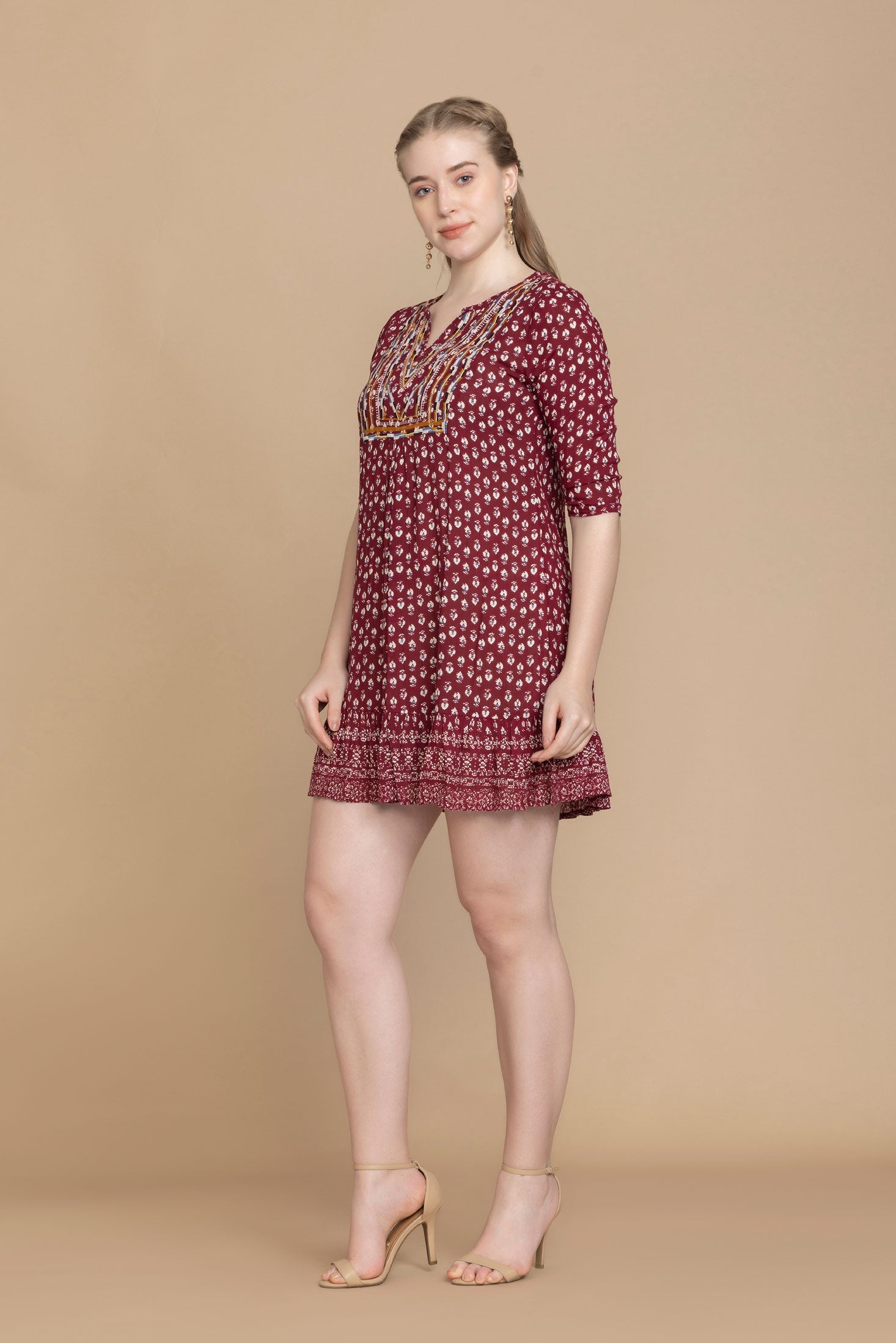 Pollidee Embroidered Free Flowing Dress