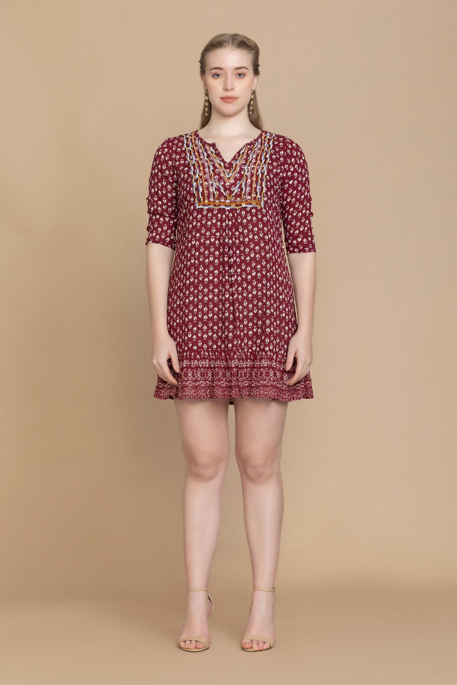 Pollidee Embroidered Free Flowing Dress