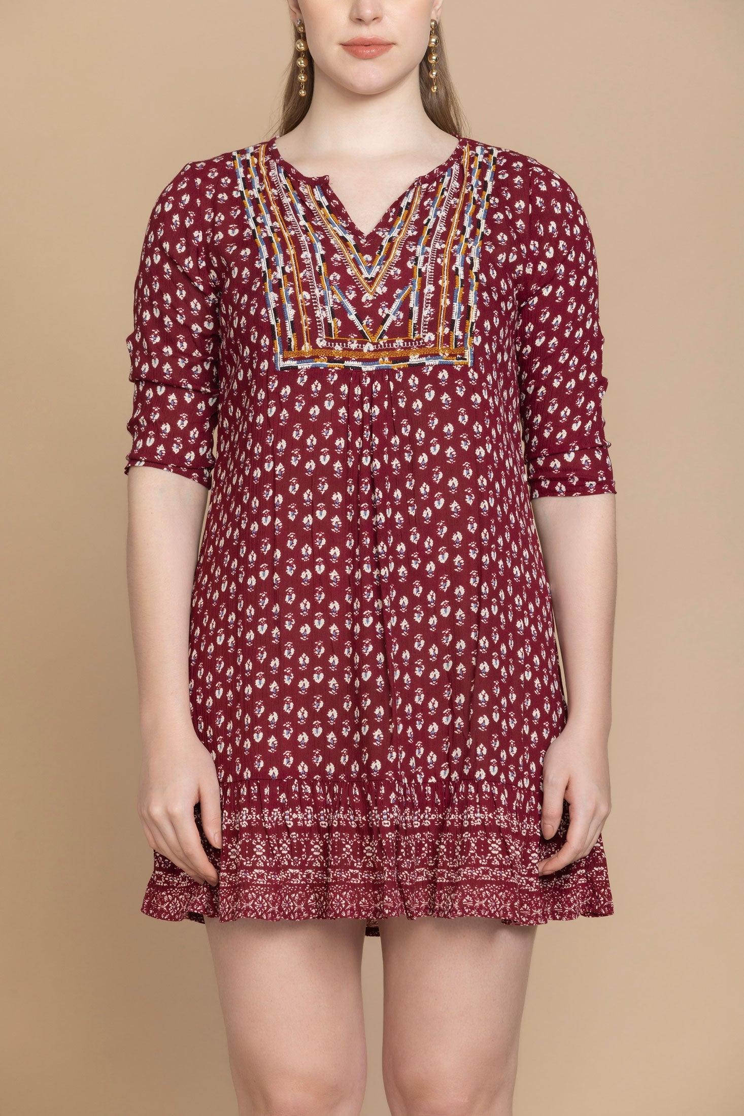 Pollidee Embroidered Free Flowing Dress