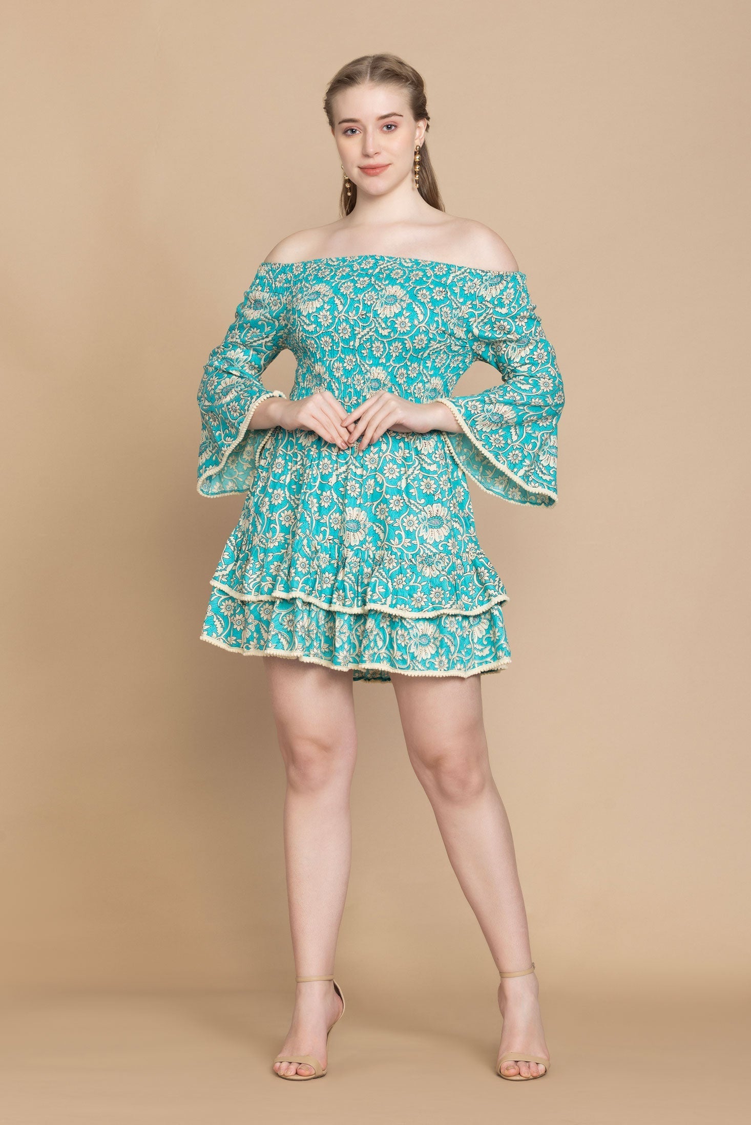 Bohera Mikala Floral Pattern Smocked DRESS