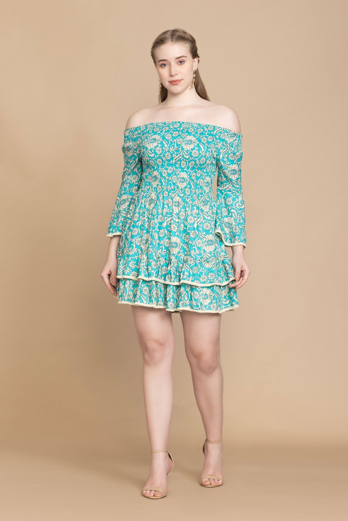 Bohera Mikala Floral Pattern Smocked DRESS