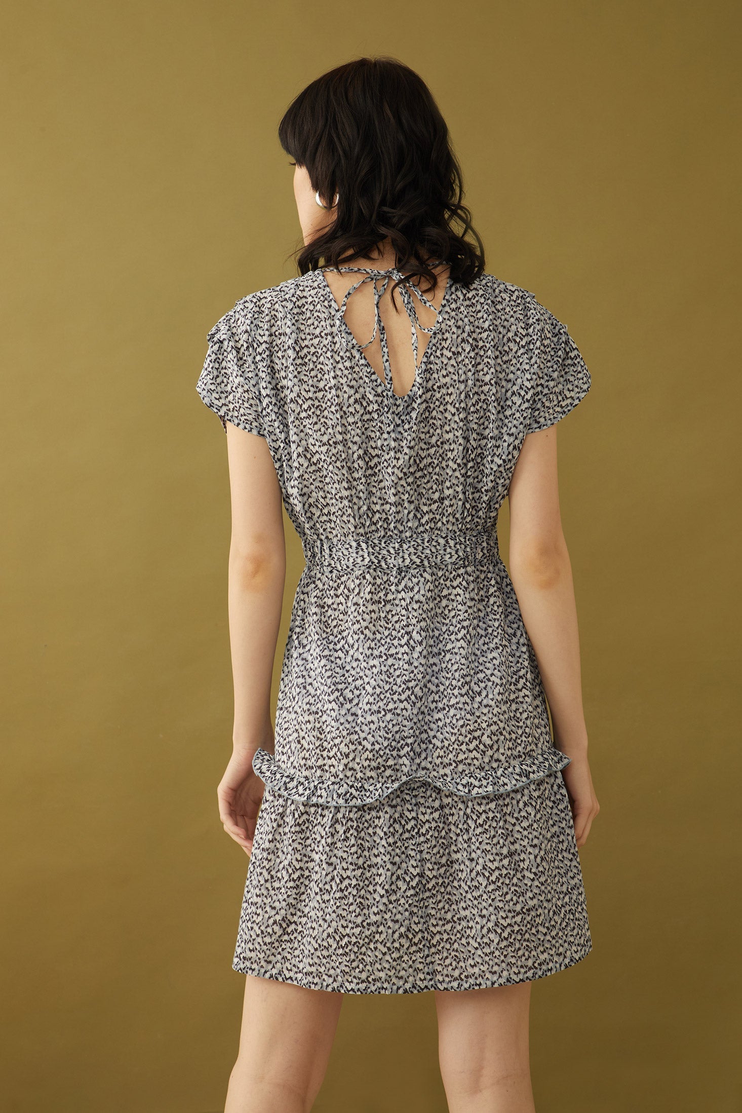 Tangina Tiered Sleeve Drop Dress