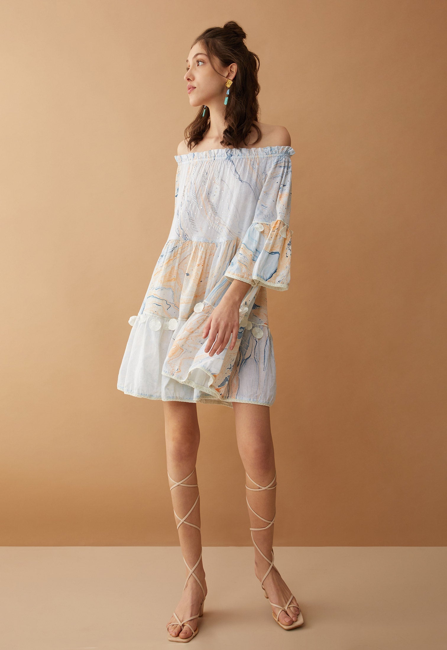marble off the shoulder dress Aloruh Women's Off Shoulder Marble Print Bodycon Long Dress, Sexy &  Stylish, Lavender Dress