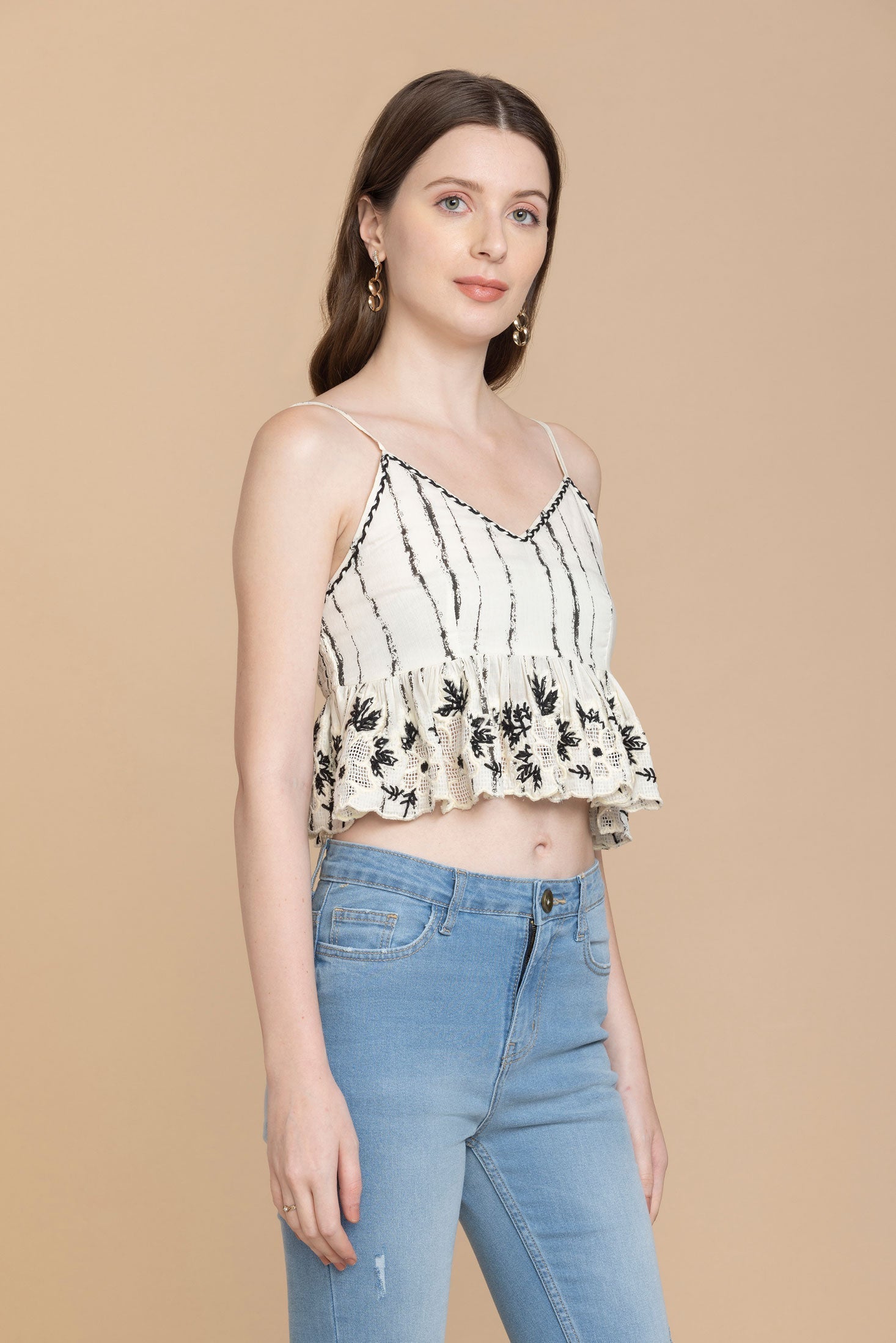 Bohera Joanie Embroidered Bustier Top