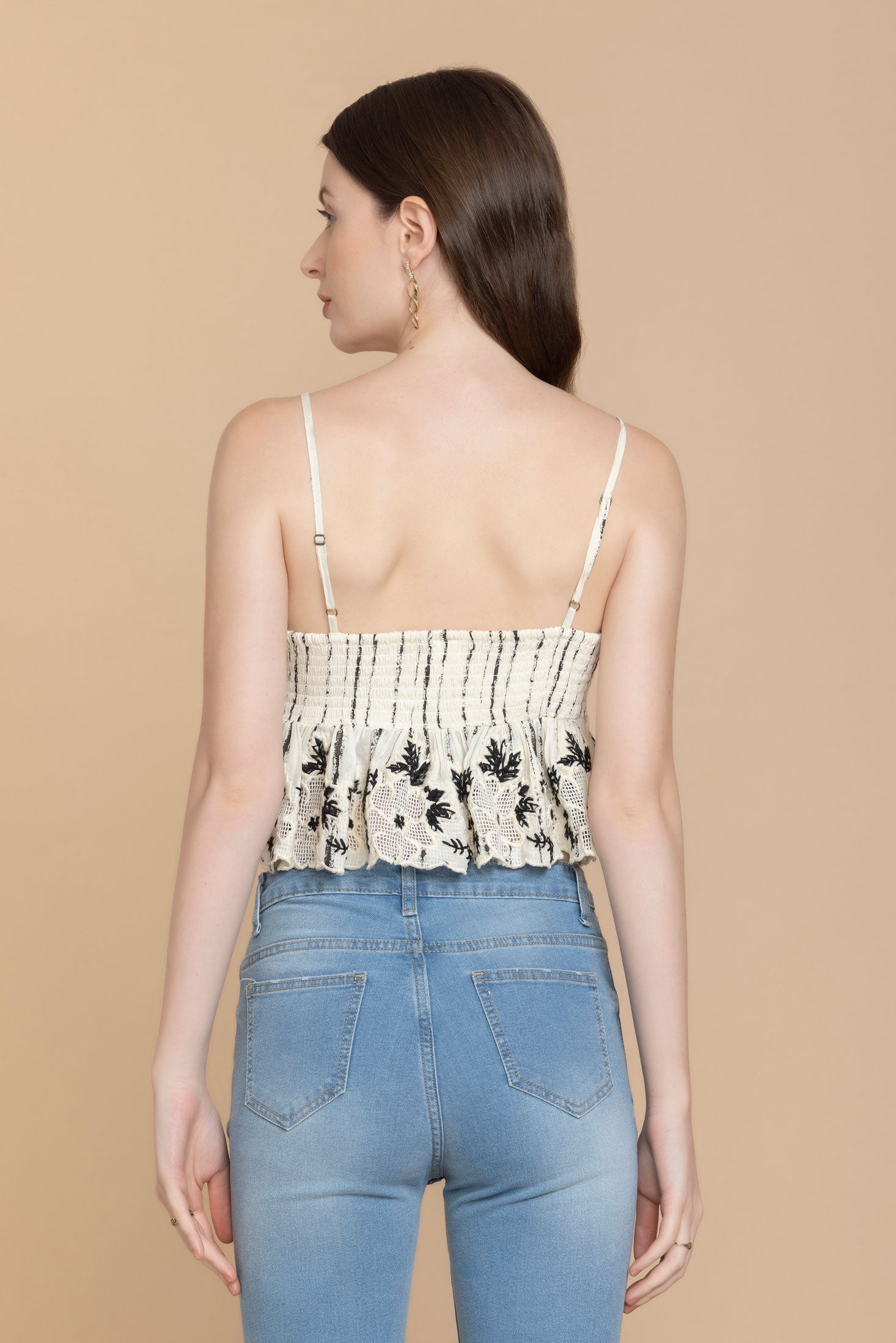 Bohera Joanie Embroidered Bustier Top
