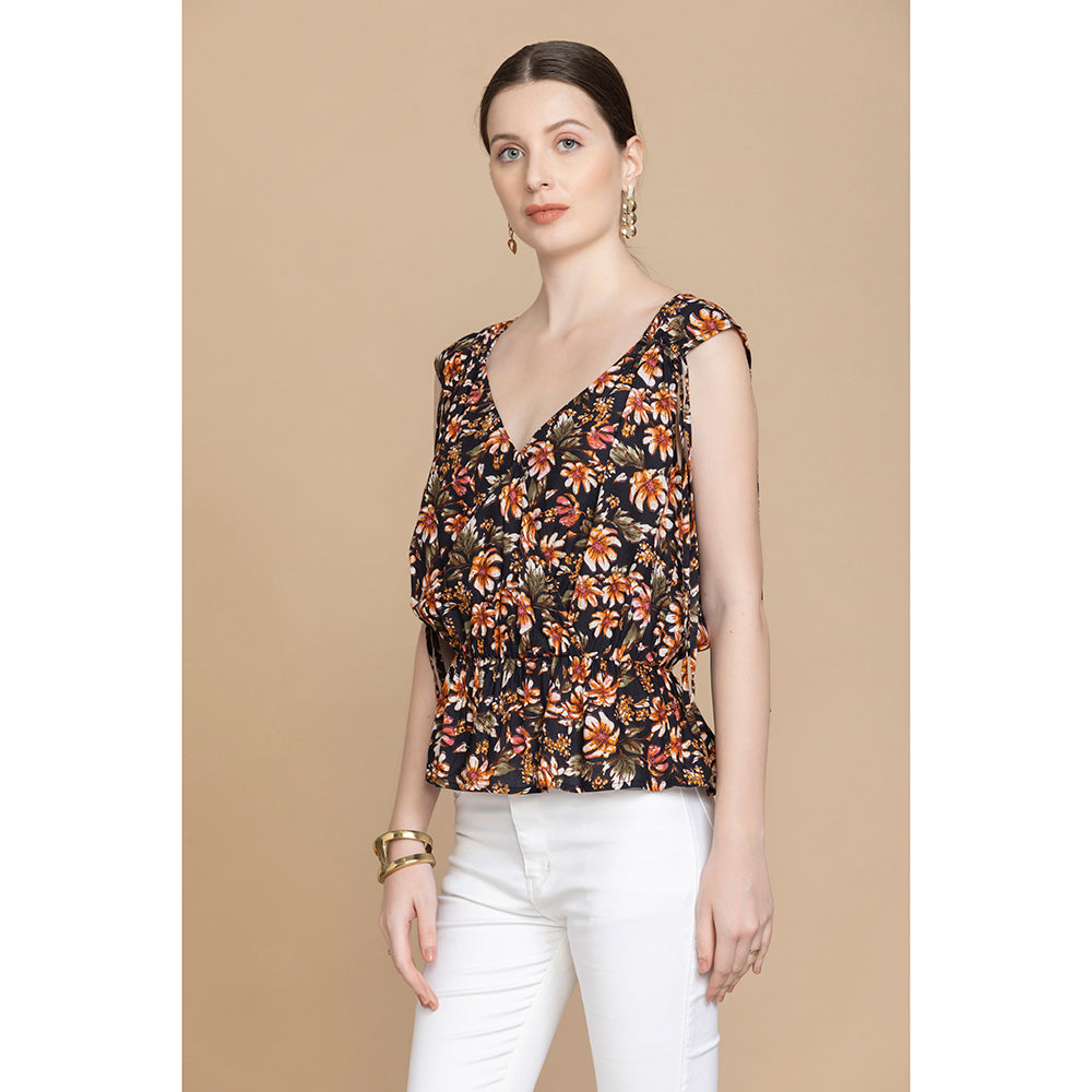 Bohera Noelle Wrap-Style Sleeveless Top with Ties