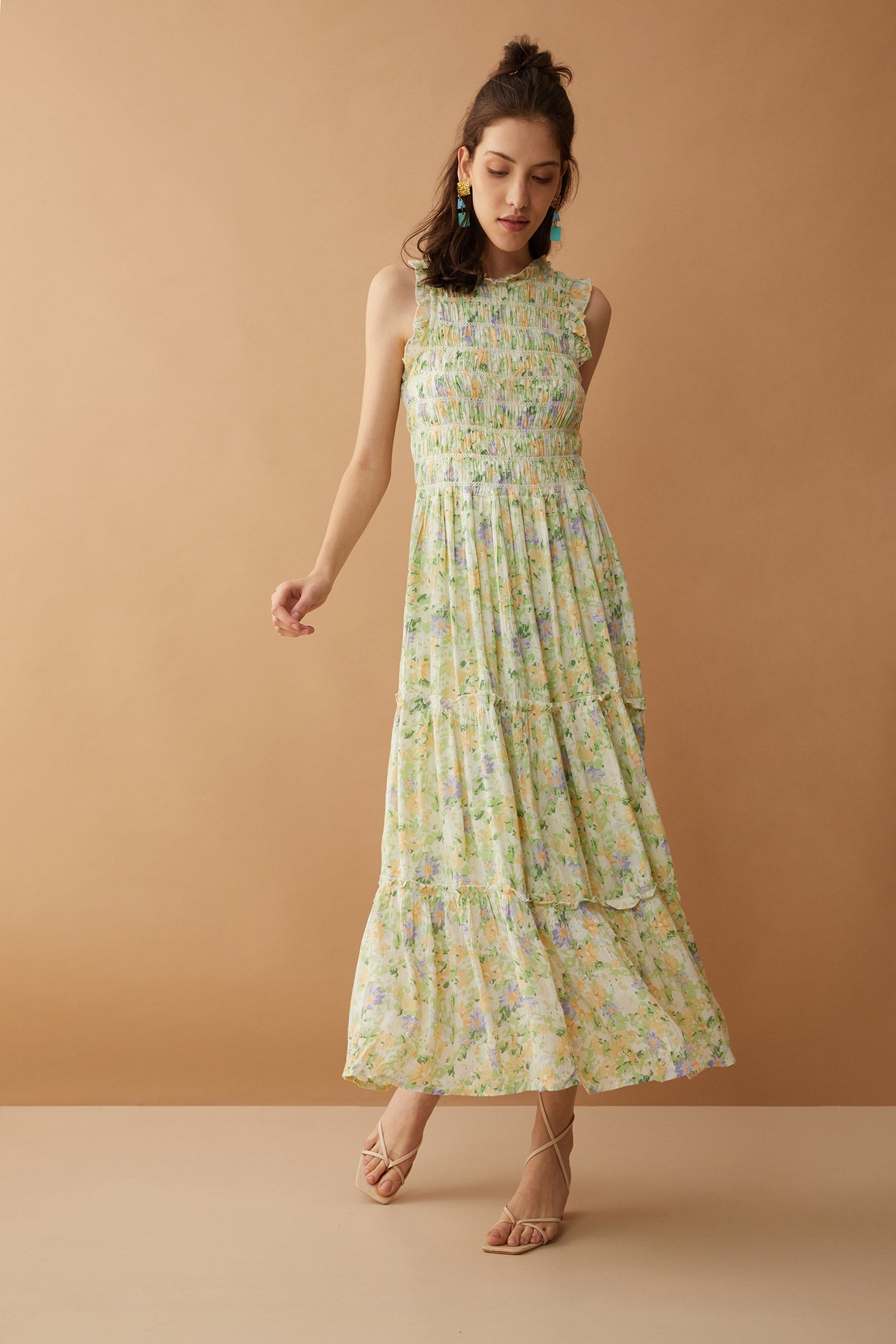 Bohera Ava's Spring Floral Smocking Dress