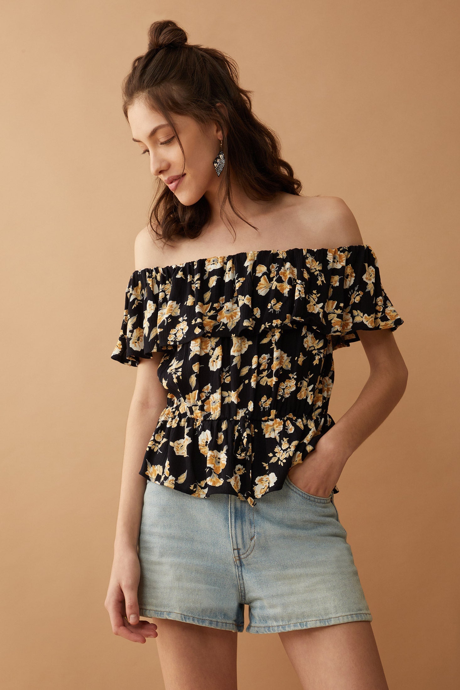 Bohera Aveline Flounce Off-Shoulder Top