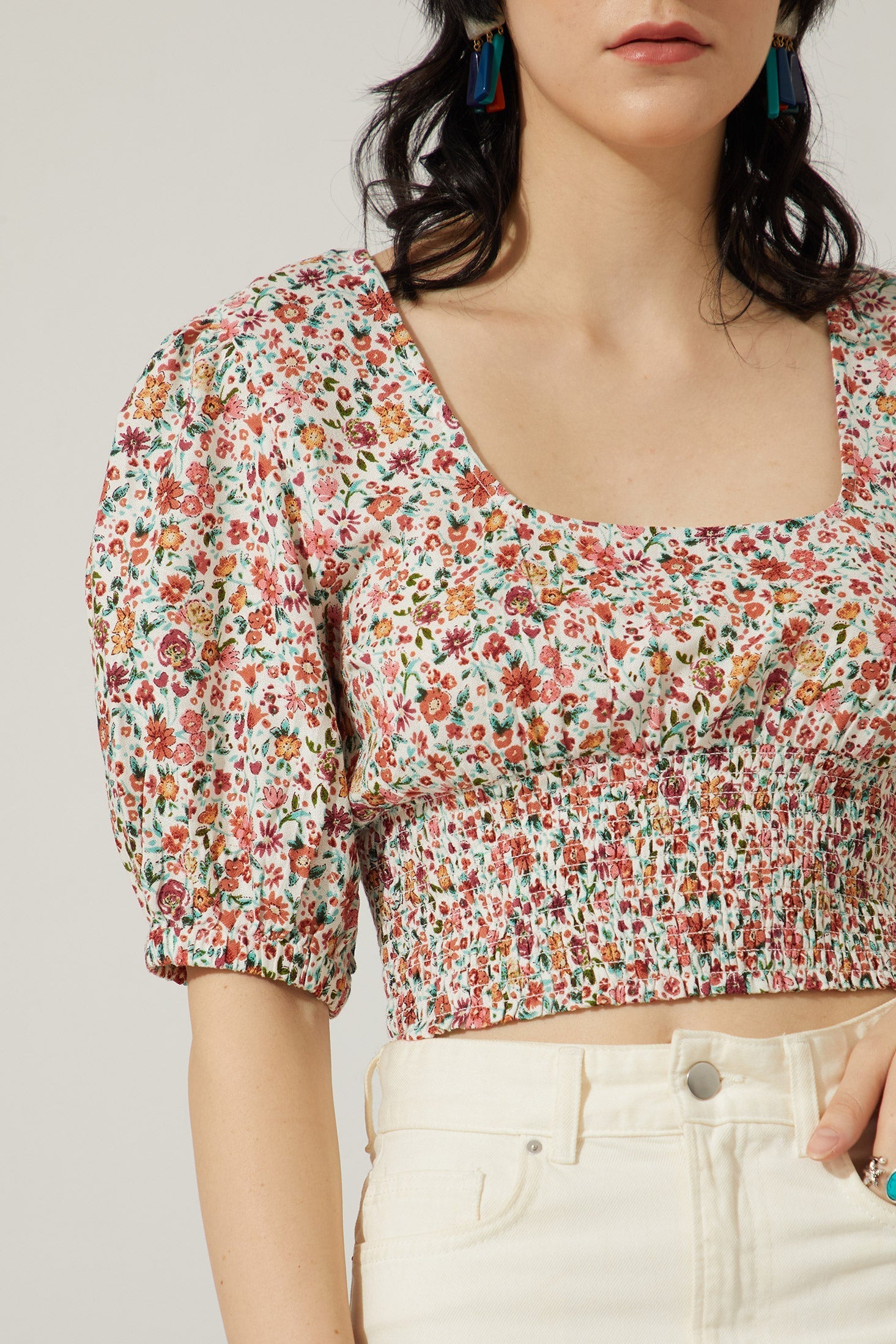 Bohera Juleebee Short Waist Floral Top