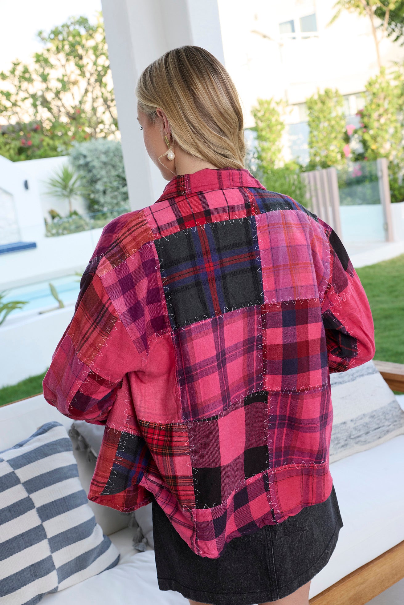 Emma Dawn Shacket in Red