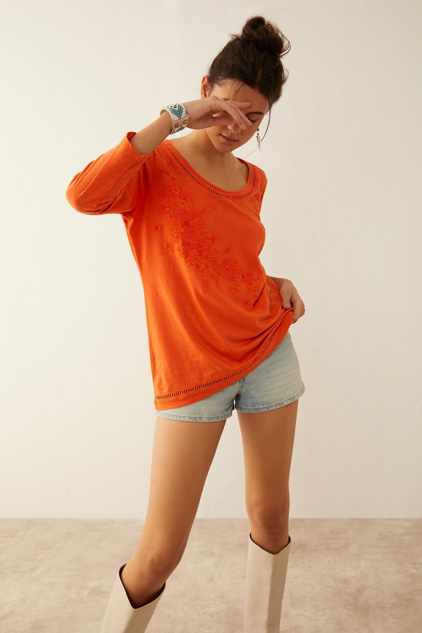 Glorydale Top In Orange