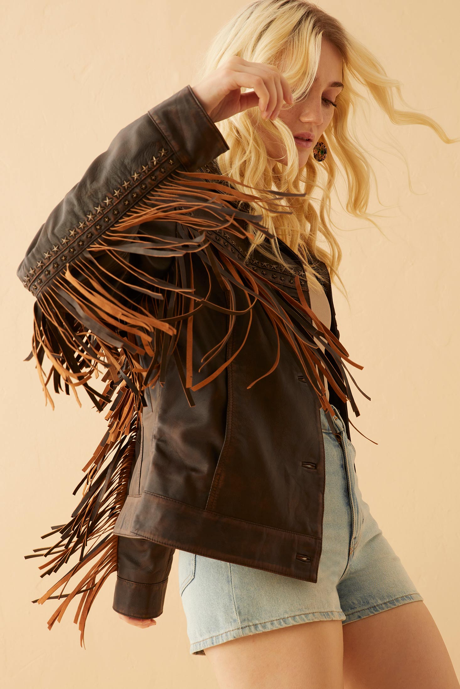 Kendall Fringed Leather Jacket