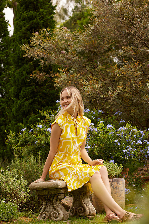 Sophia on Safari Dress In Yellow