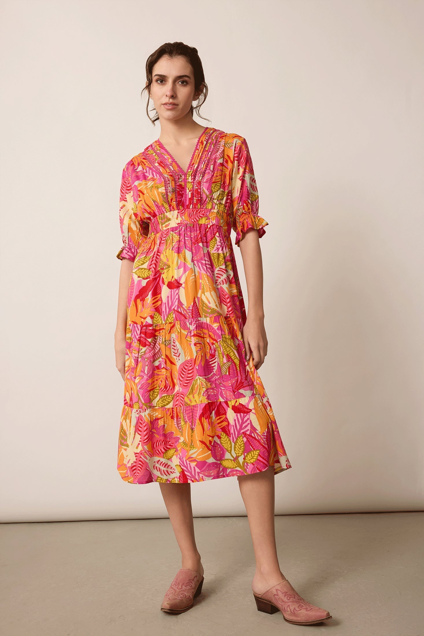 Empress Flourish Dress In Multicolor