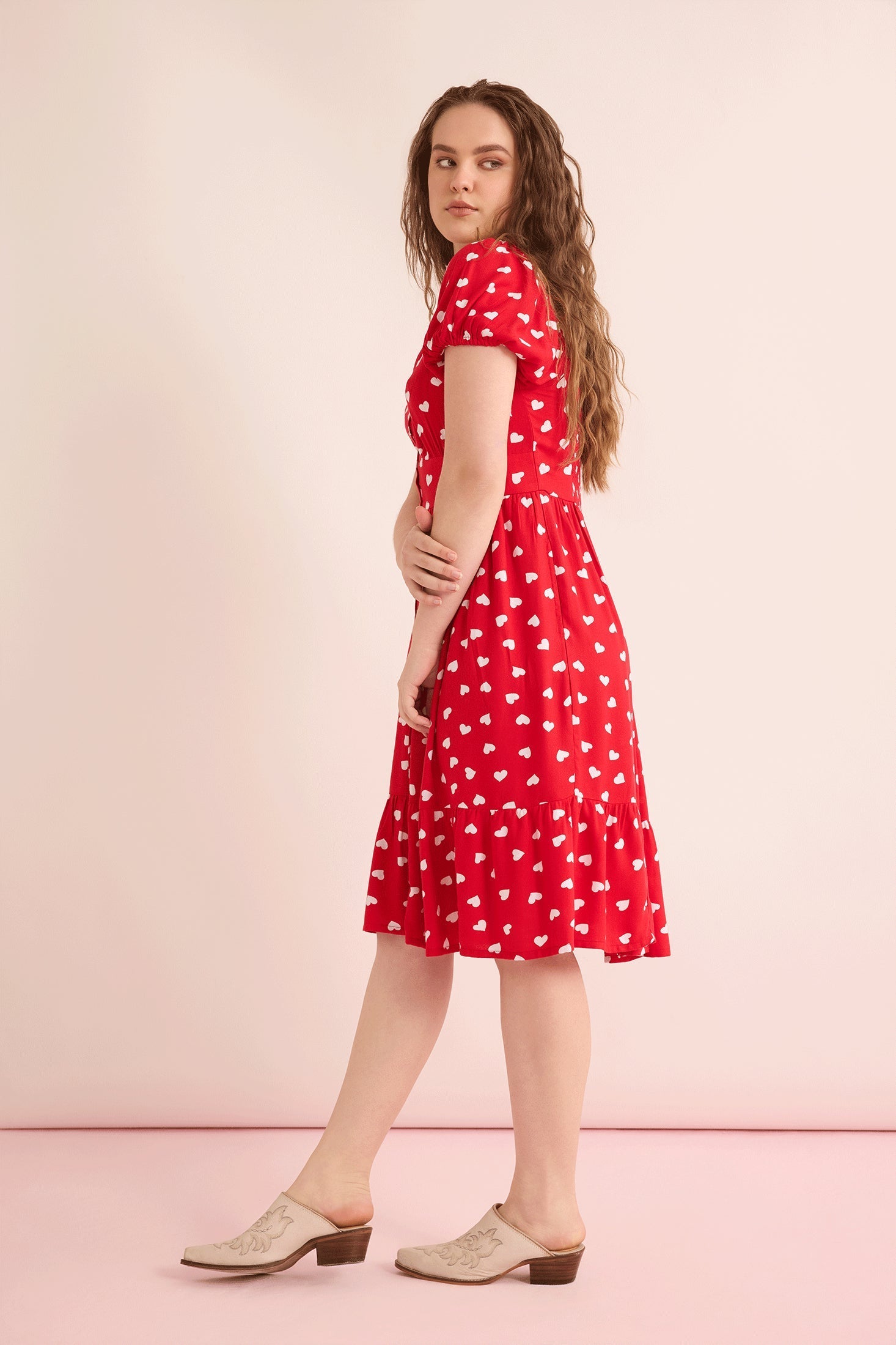 Heart of My Heart A-Line Dress In Red