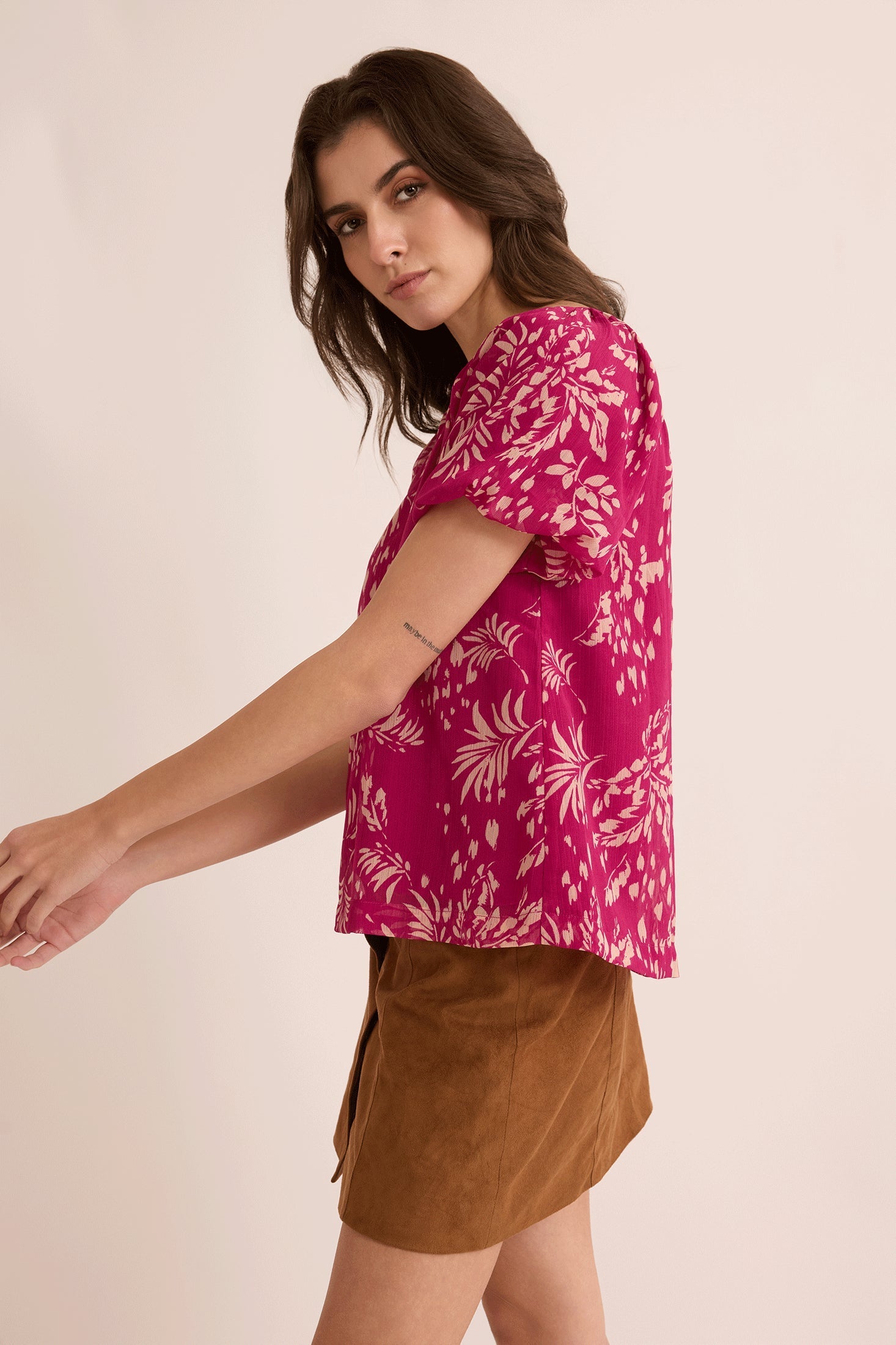 Isla Retreat Top In Dark Pink