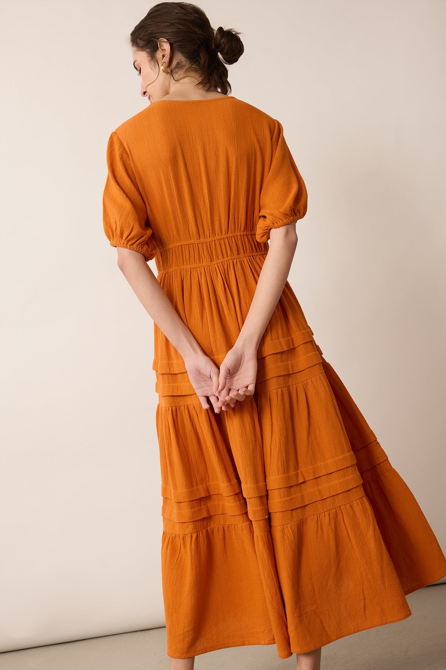 Bessica's Dream Shirt Dress In Orange